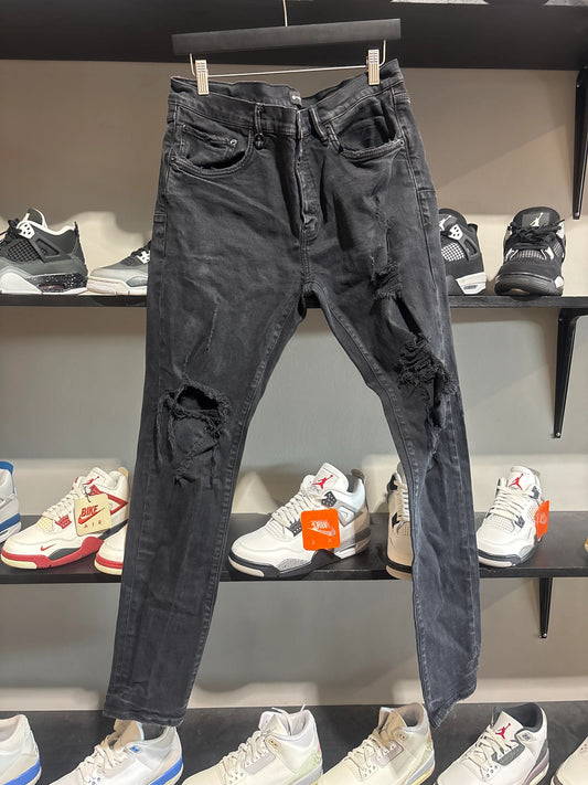 Purple Brand Black Blowout Denim Sz 36 - Pre-Owned