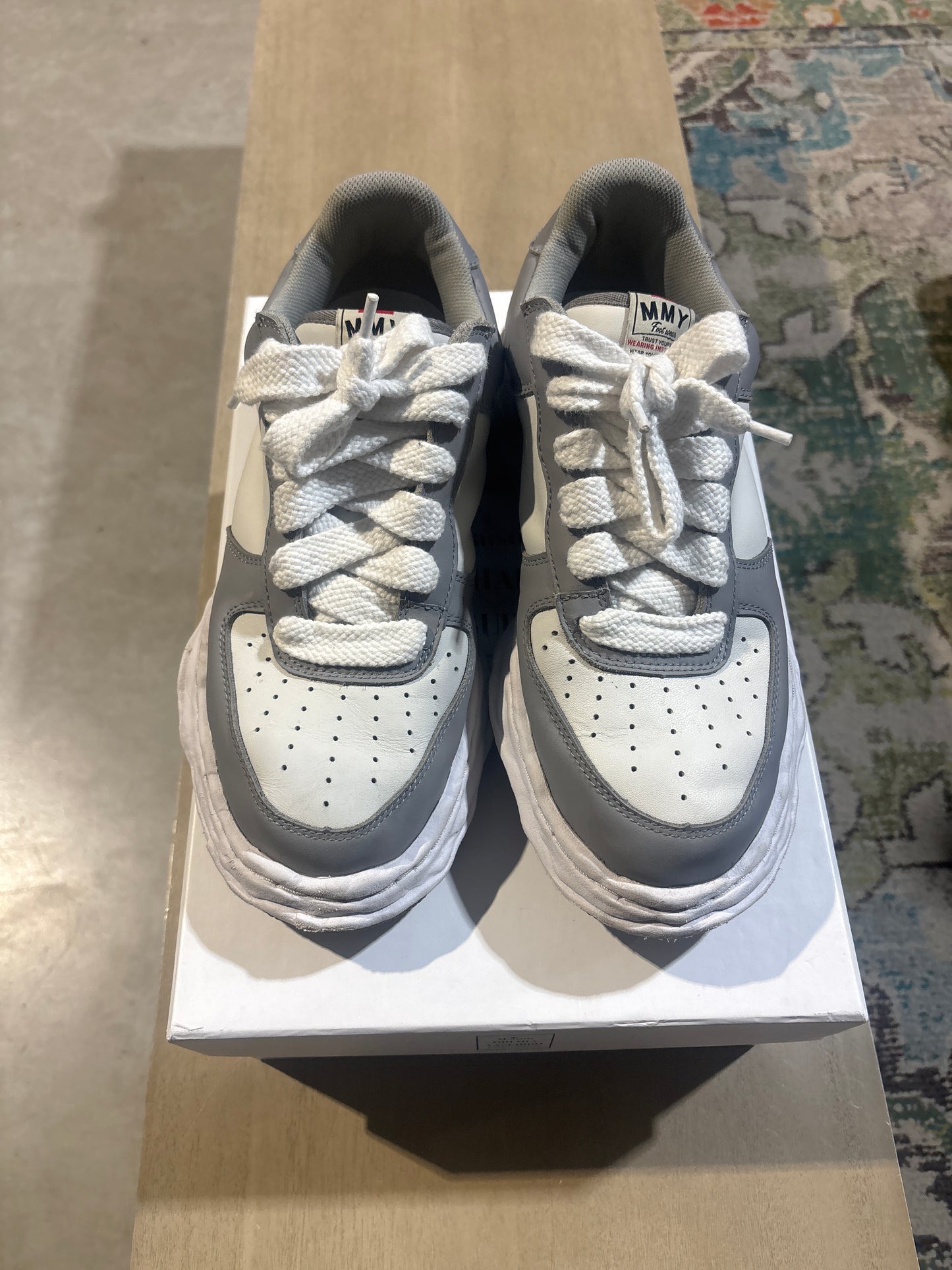 Maison Mihara Wayne Grey/White Used Sz 13