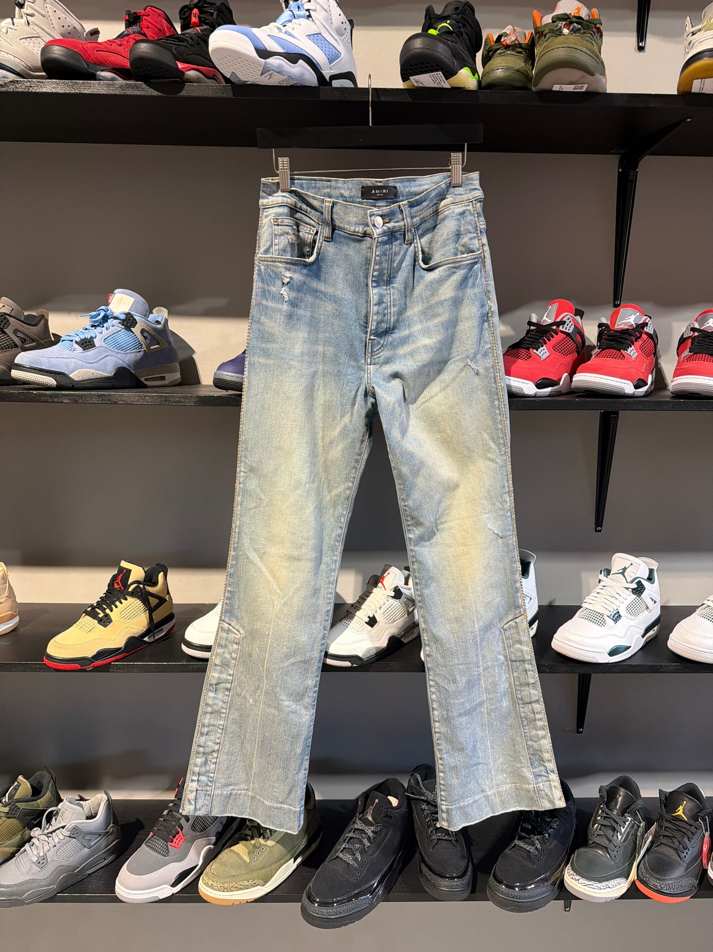 Amiri Light Wash Flared Denim Jeans Sz 30