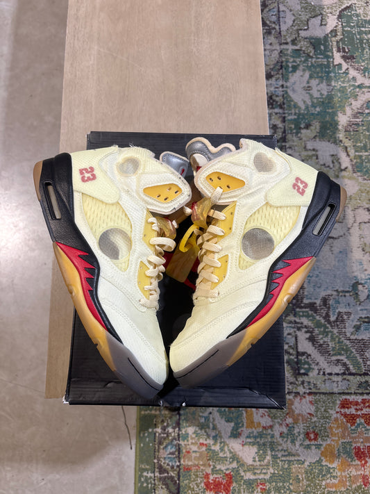 Jordan 5 Off-white Sail Used Sz 12
