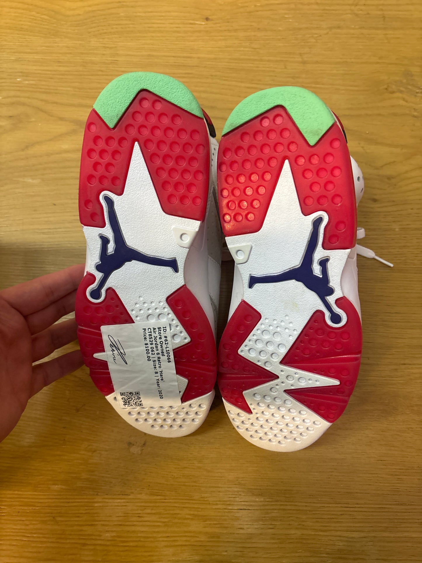 JORDAN 6 HARE USED SZ 8 NB