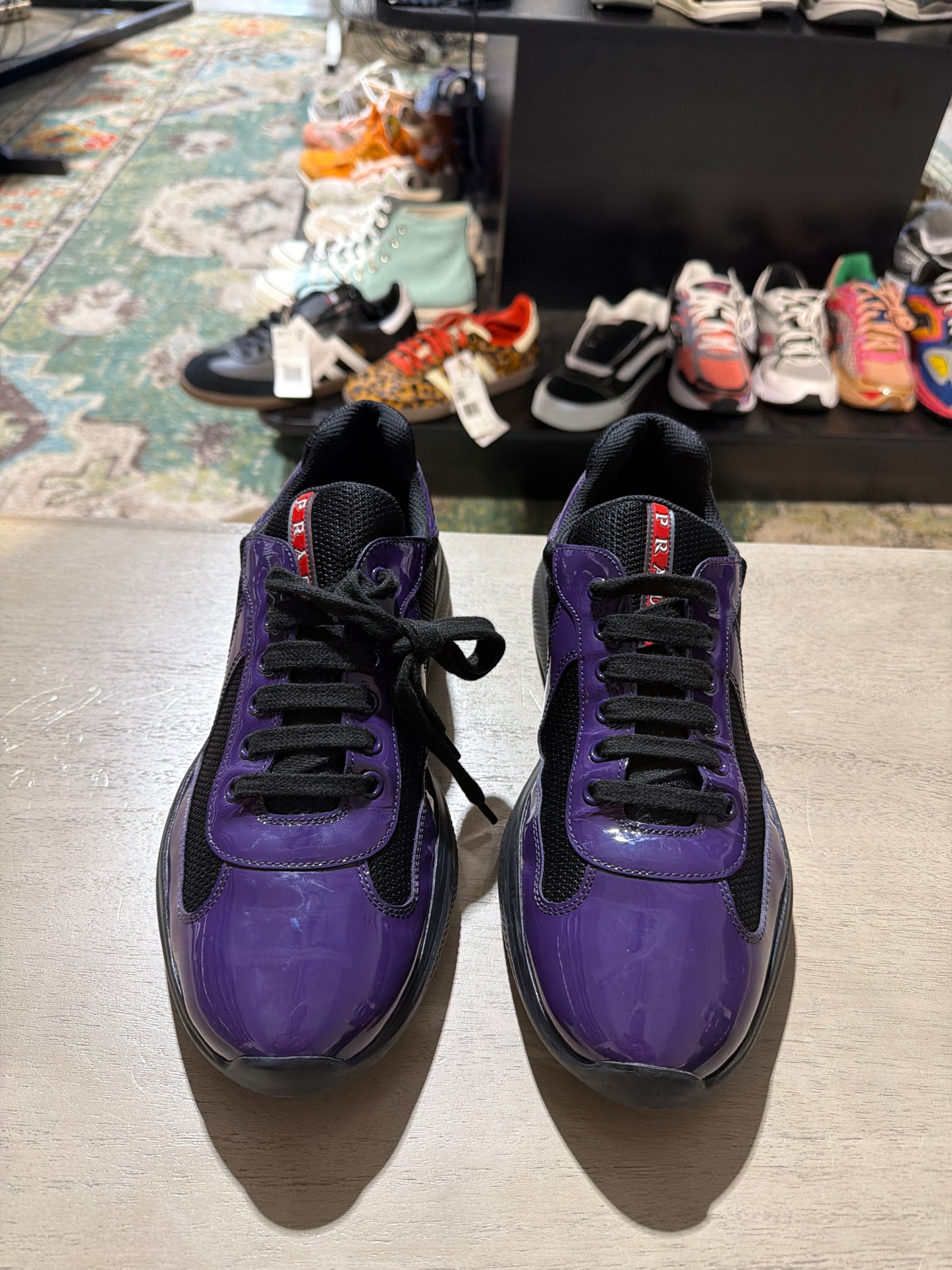 Prada Americas Cup Black Purple Used Sz 8 NB
