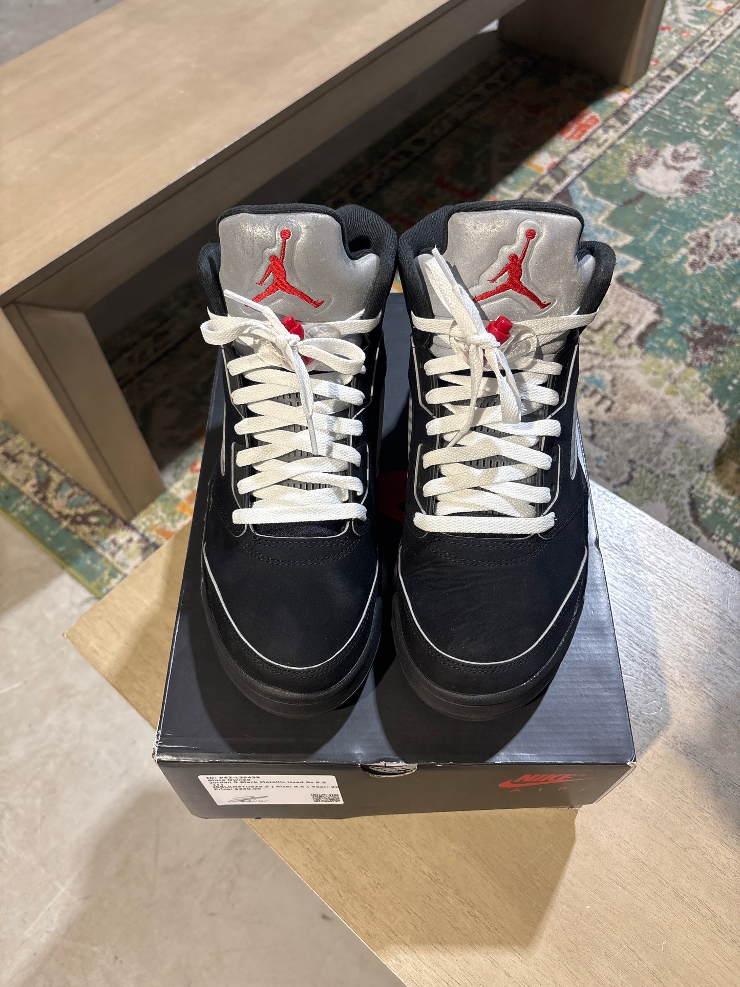 Jordan 5 Black Metallic Used Sz 9.5 (1)