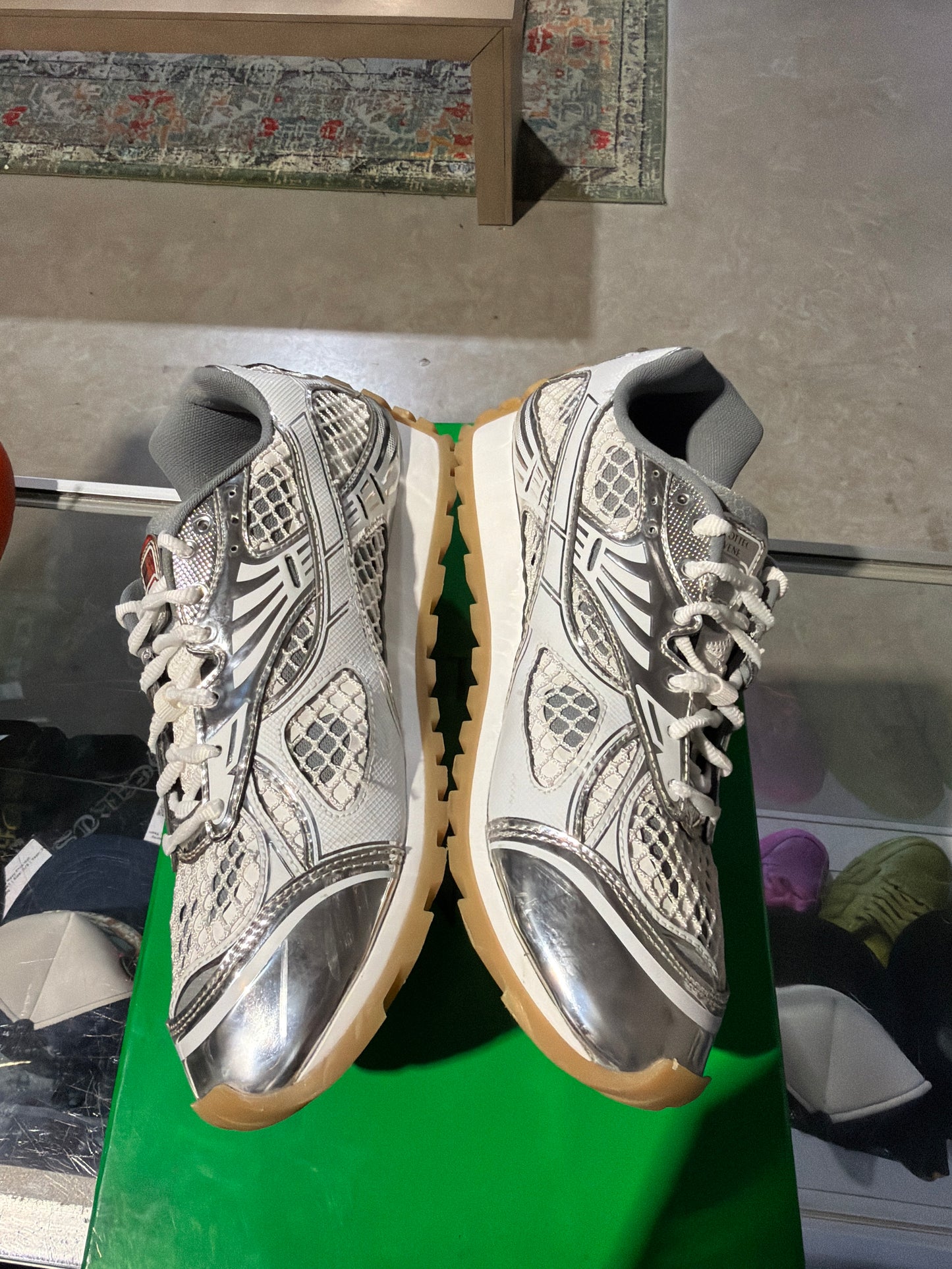 Bottega Orbit Silver/Gum Used Sz 10