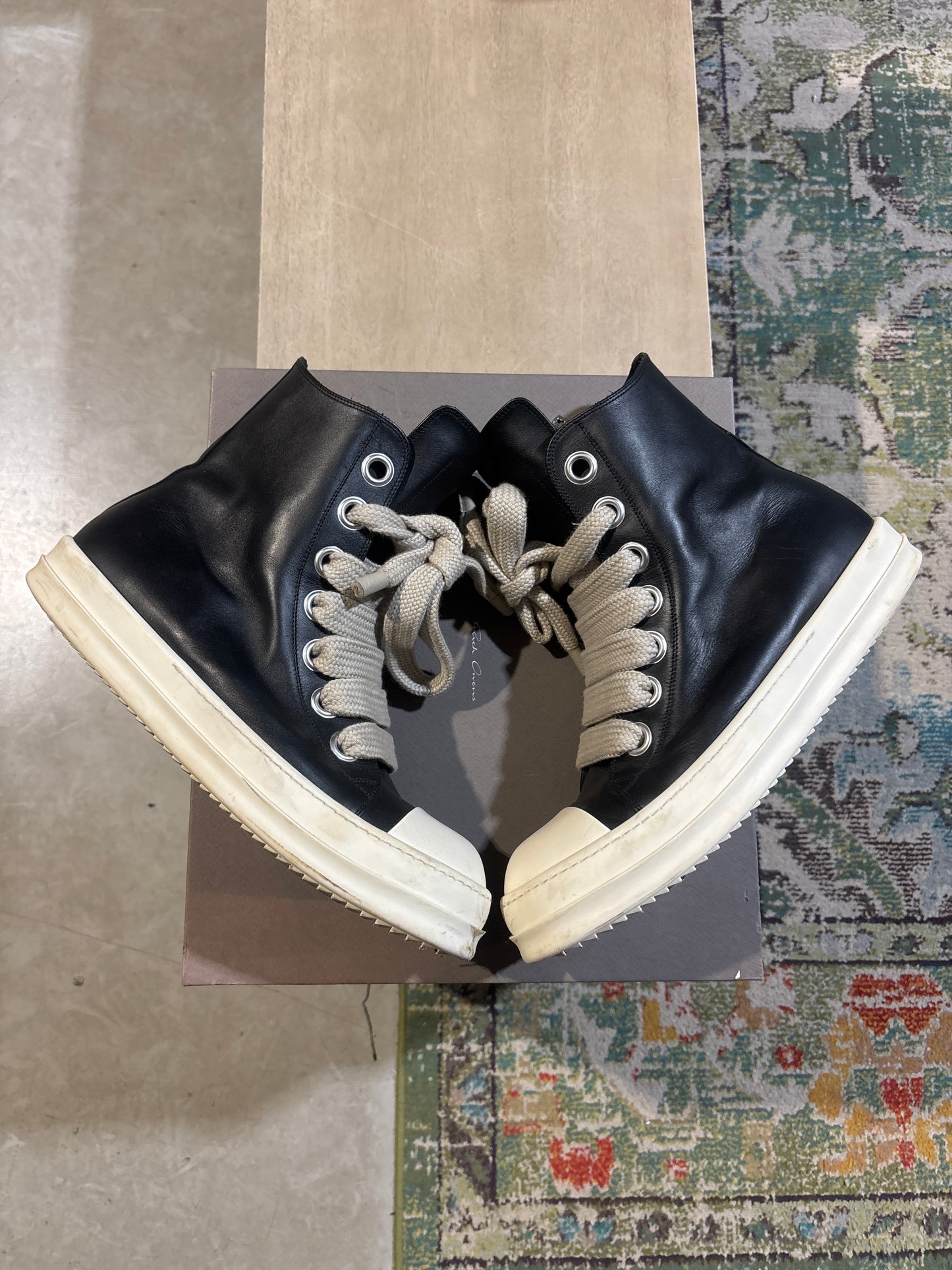 Rick Owens Jumbo Hightop Ramones Used Sz 14
