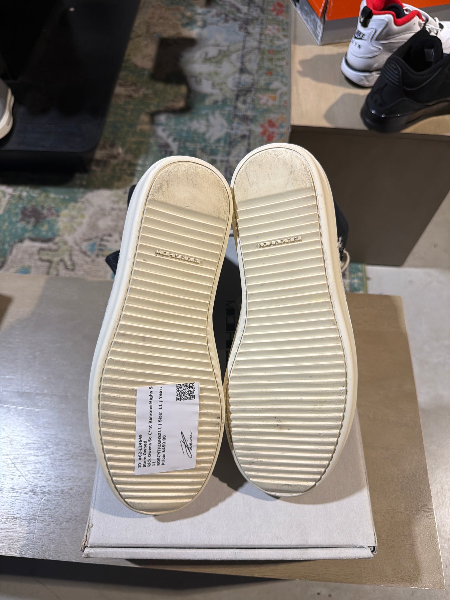 Rick Owens So C*nt Ramone Highs Sz 11