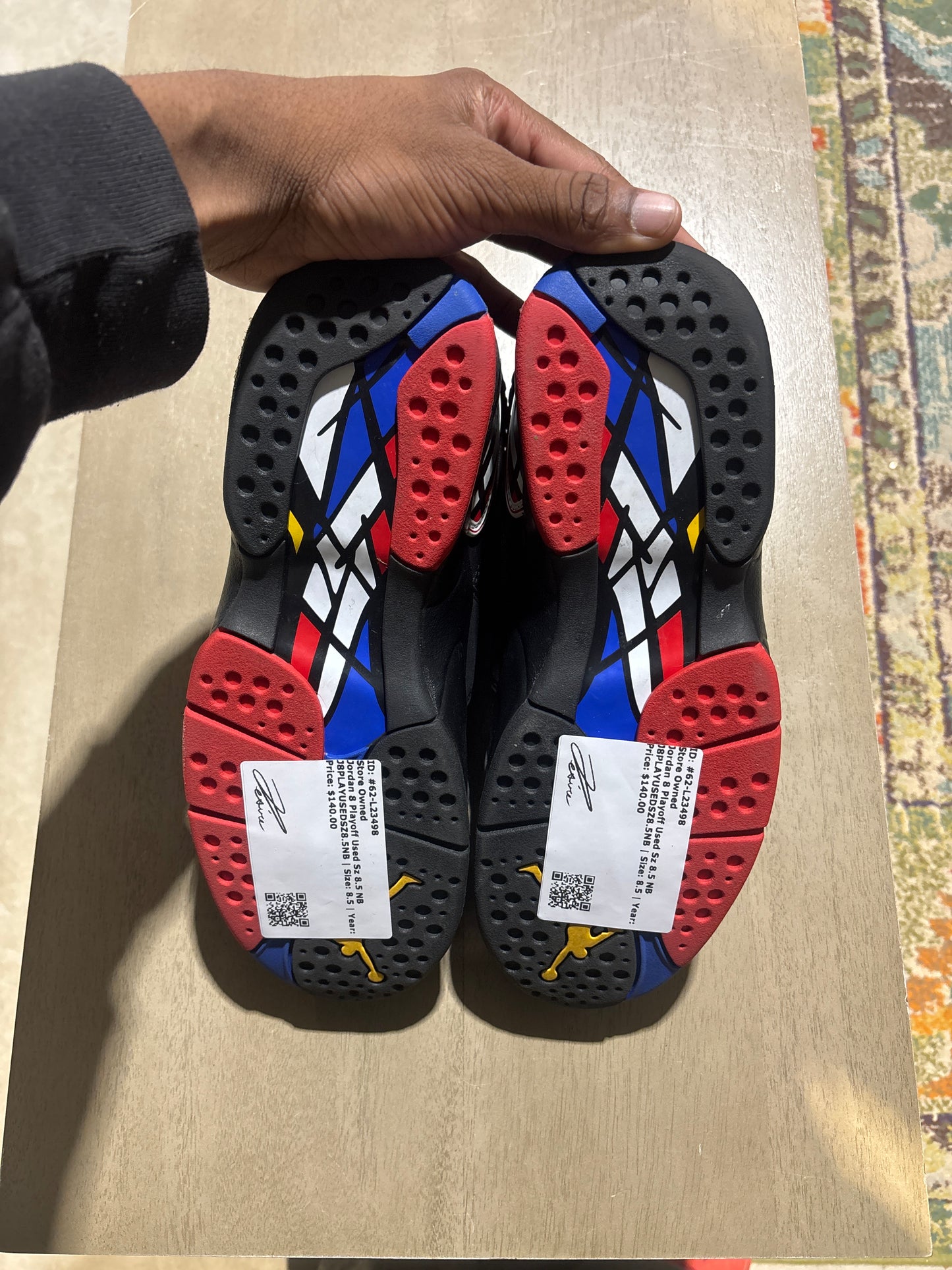 Jordan 8 Playoff Used Sz 8.5 NB