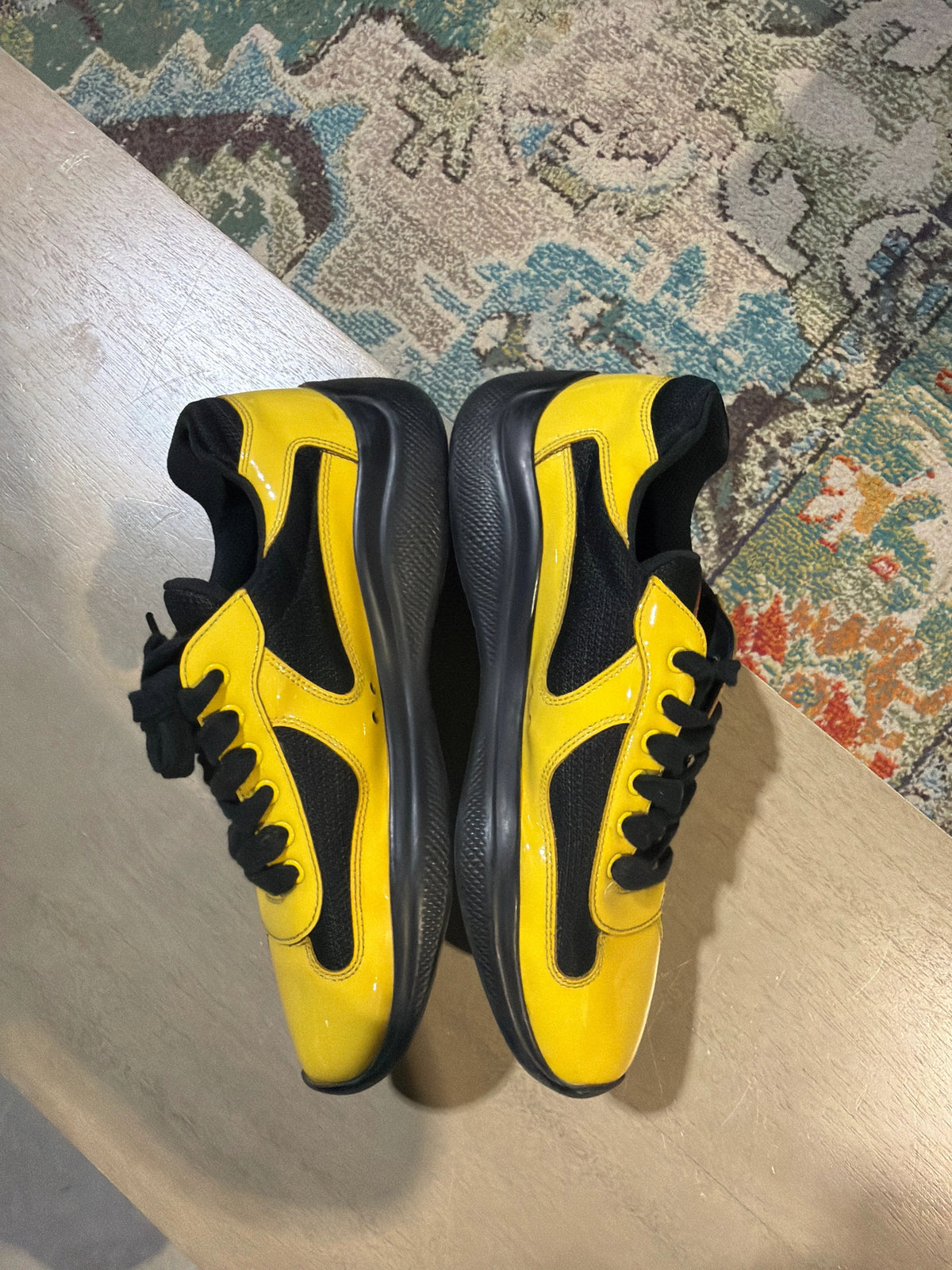 Prada Cup Yellow/Black Sz 6.5 Nb - Pre-Owned