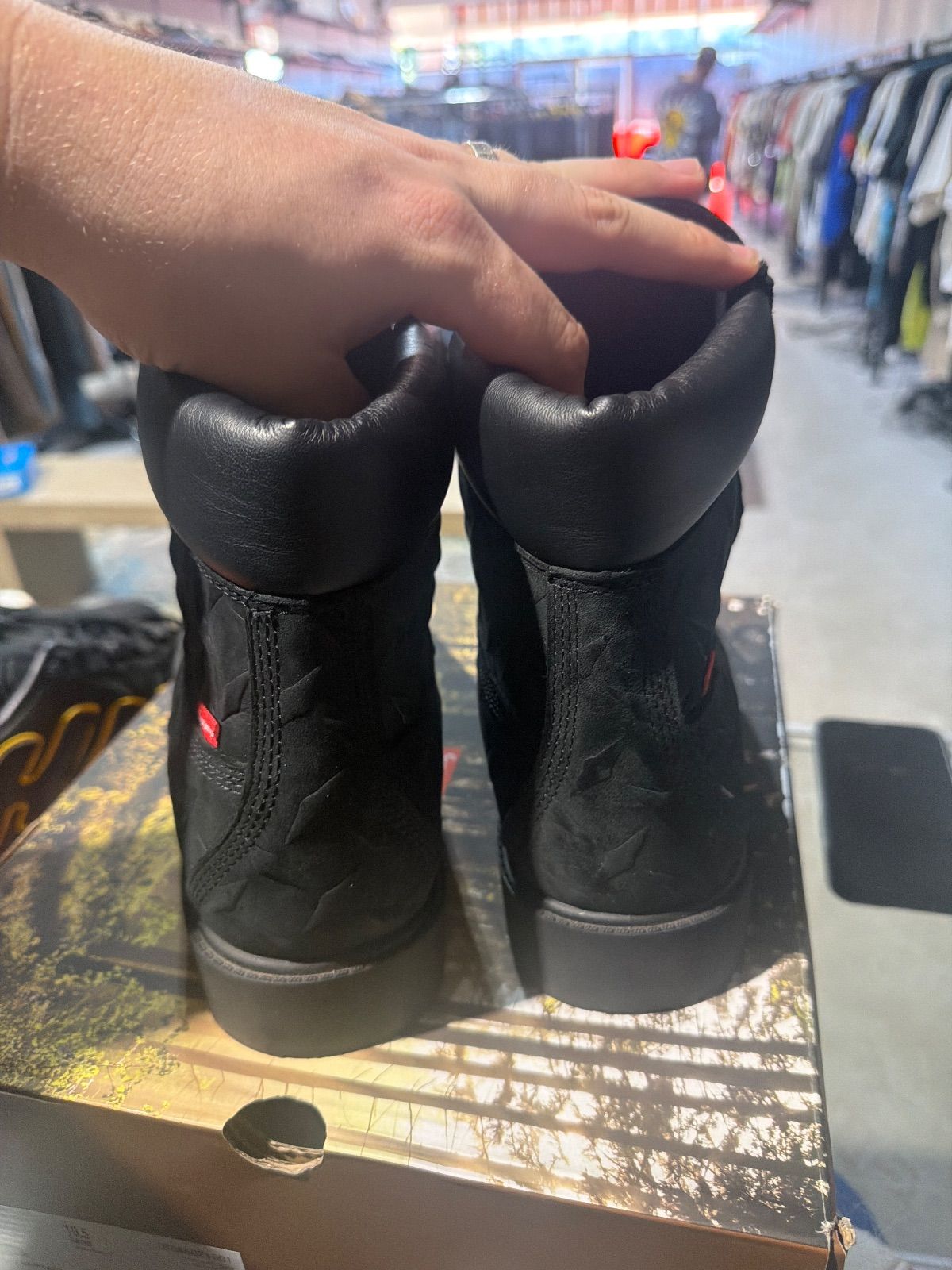 Timberland 6" Premium Waterproof Boot Supreme Diamond Plate Black - Pre-Owned