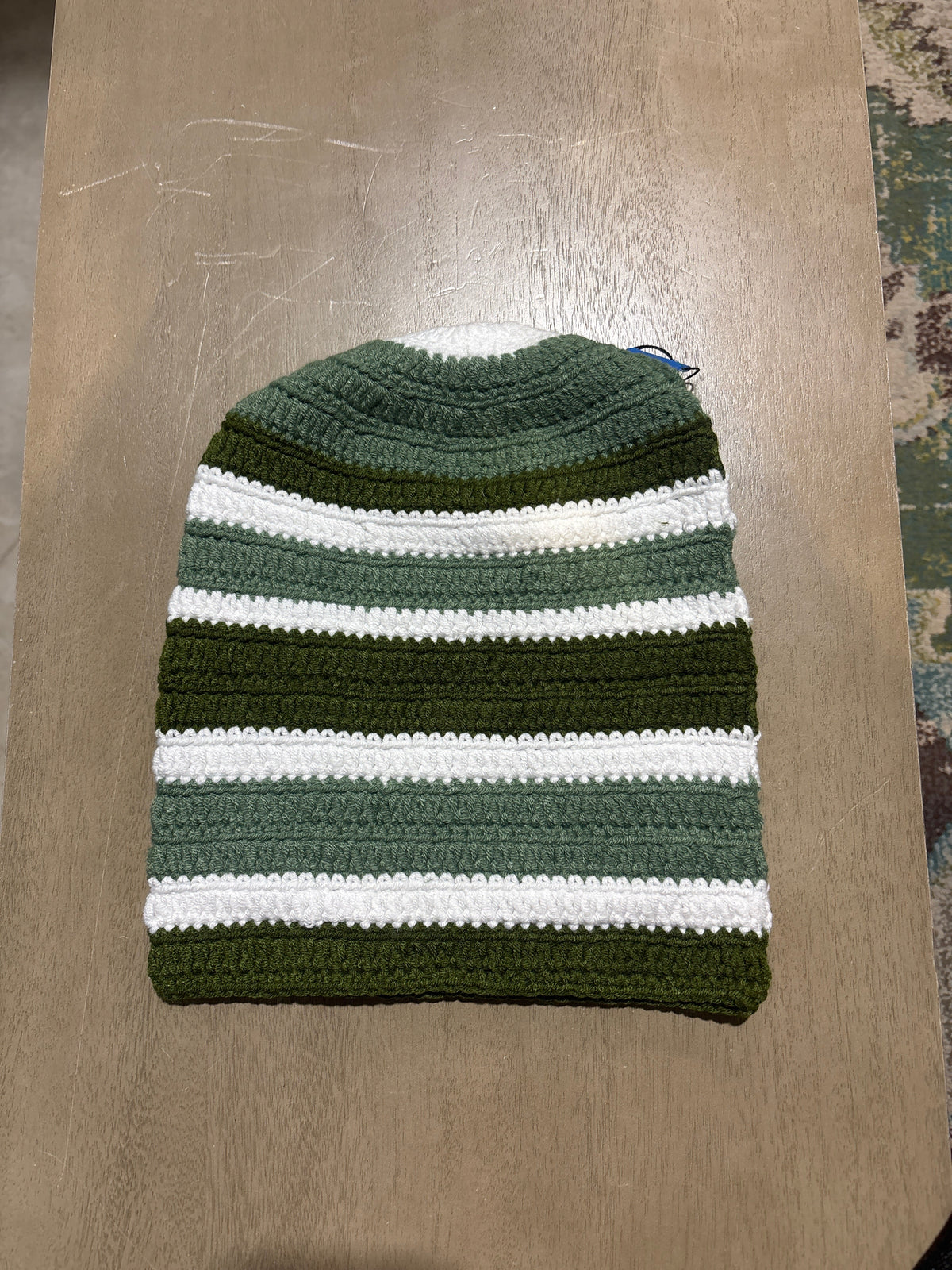Arkyve Green/White Beanie