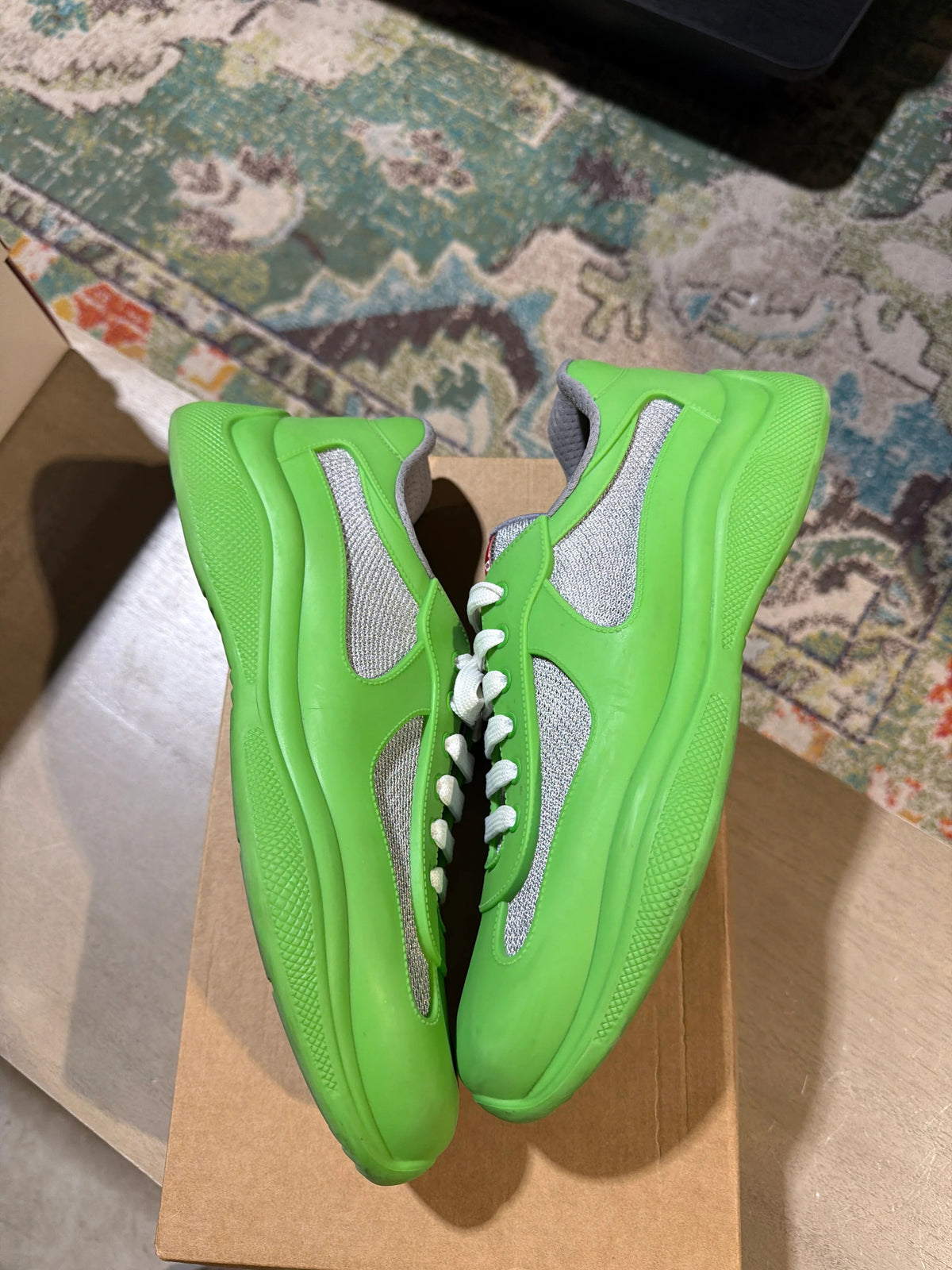 Prada Cup Rubber Green Apple Used Sz 10 Rb - Pre-Owned