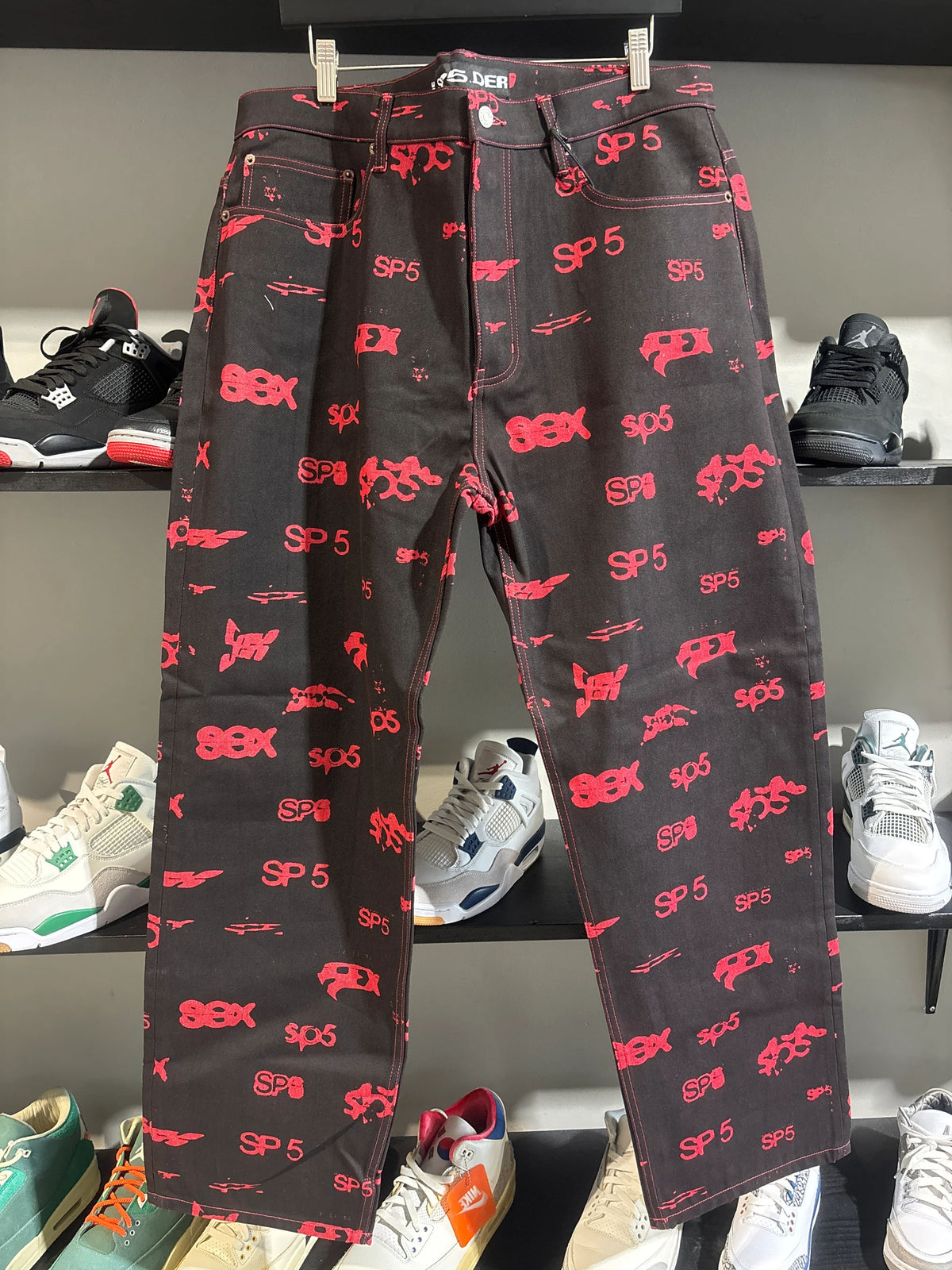 Sp5der 5Ex Aop Black/Red Jeans