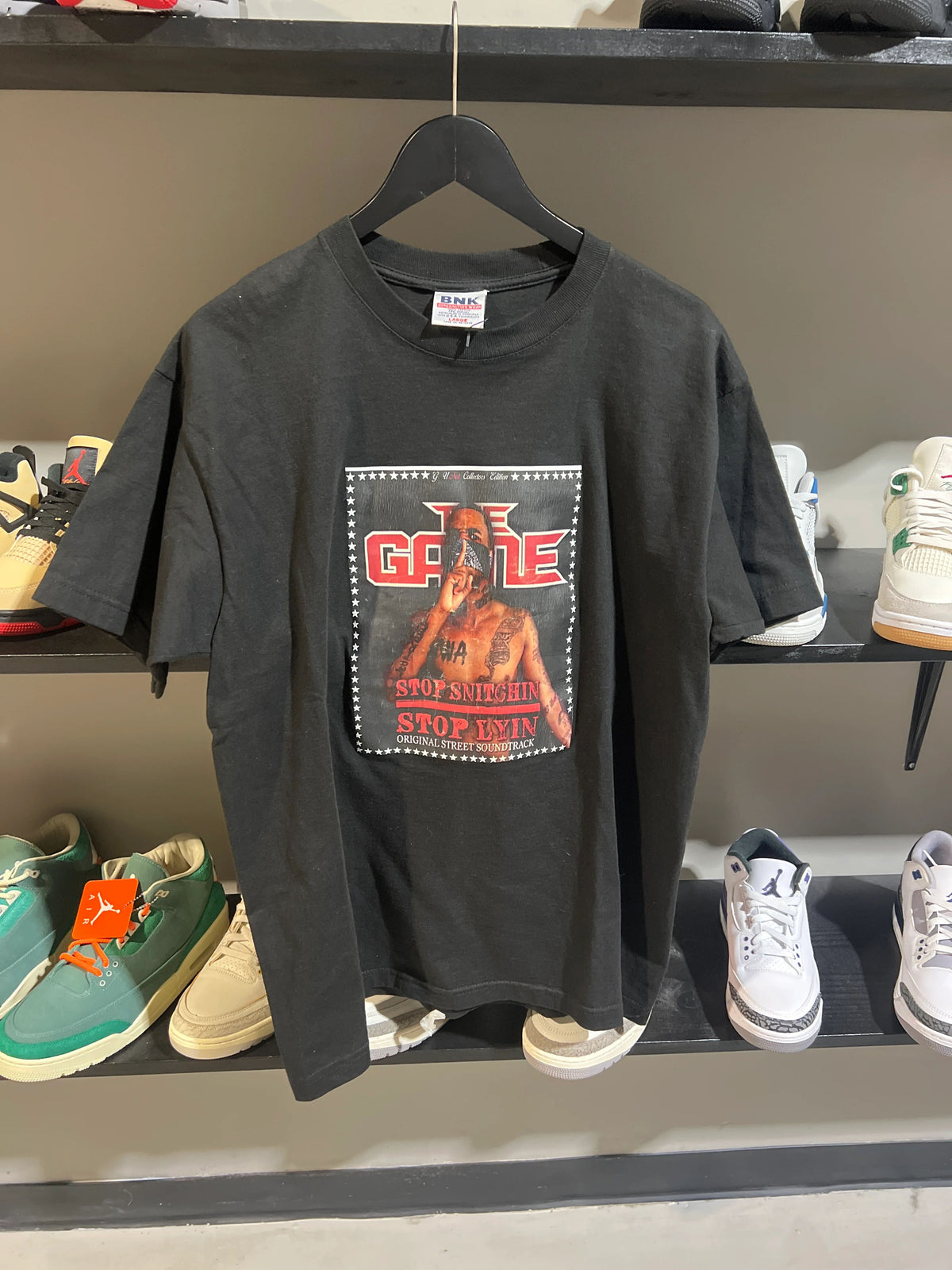 The Game Stop Snitching Vintage Tee Sz L - Pre-Owned