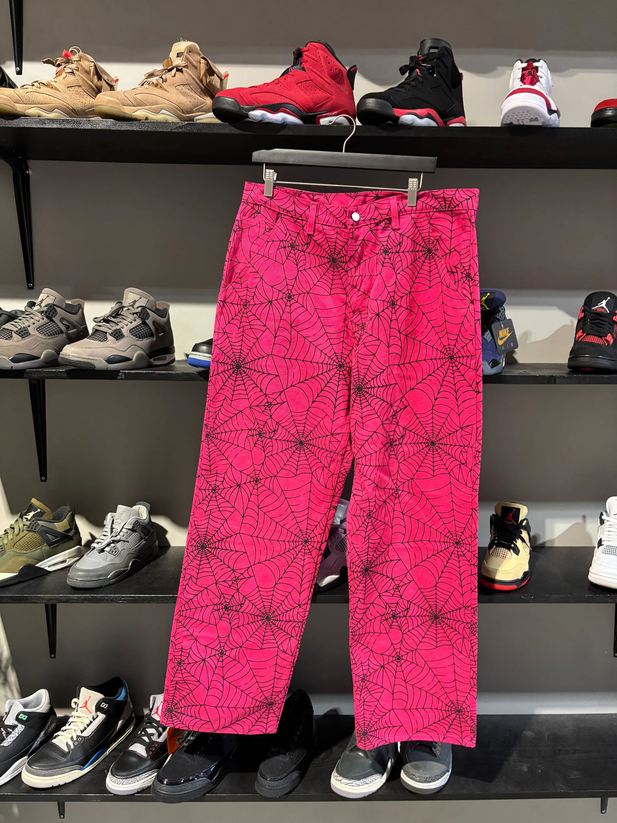 Pink Sp5der Webbed Jeans - Pre-Owned
