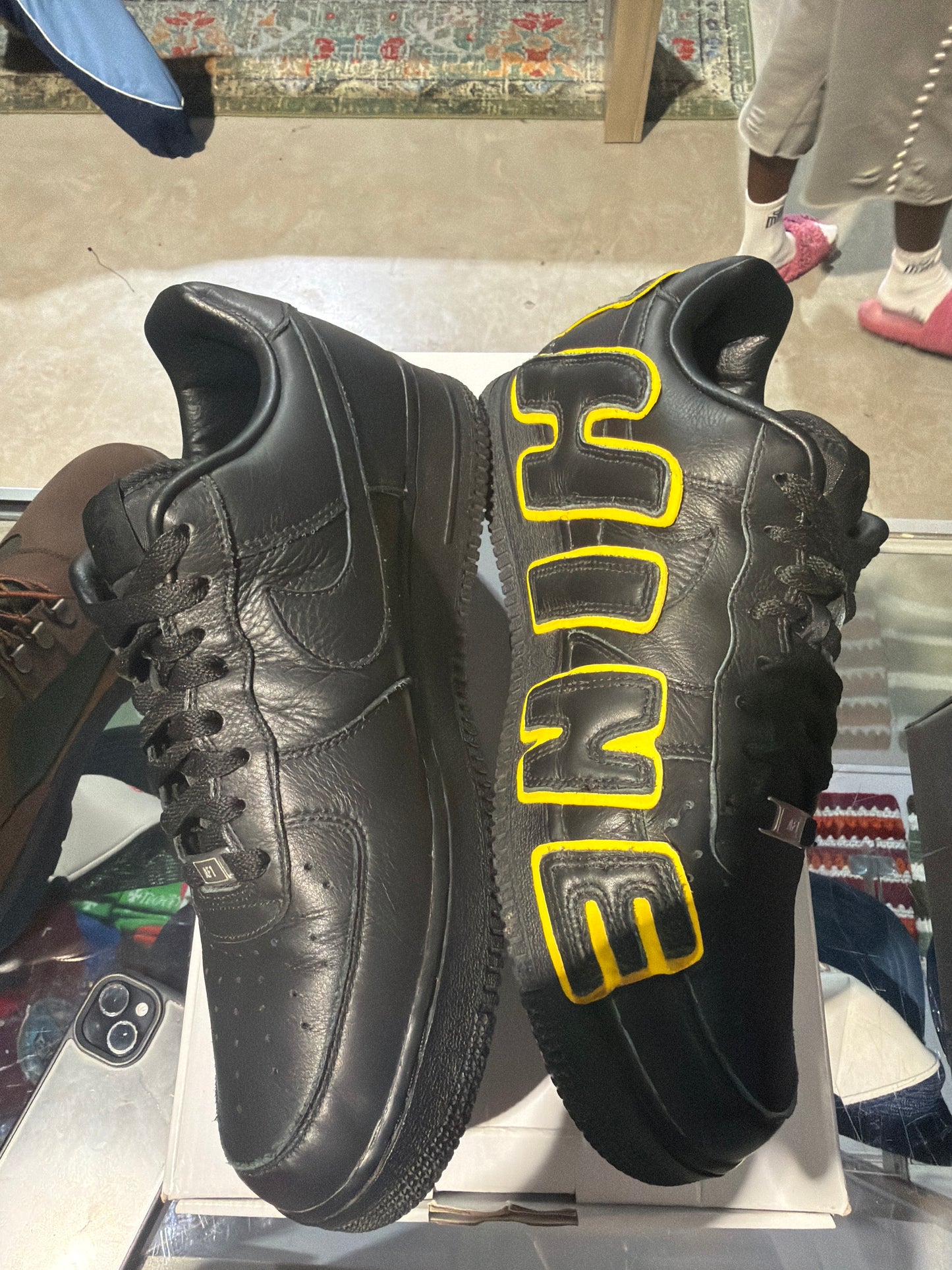 CPFM AF1 Black/yellow Used Sz 10.5