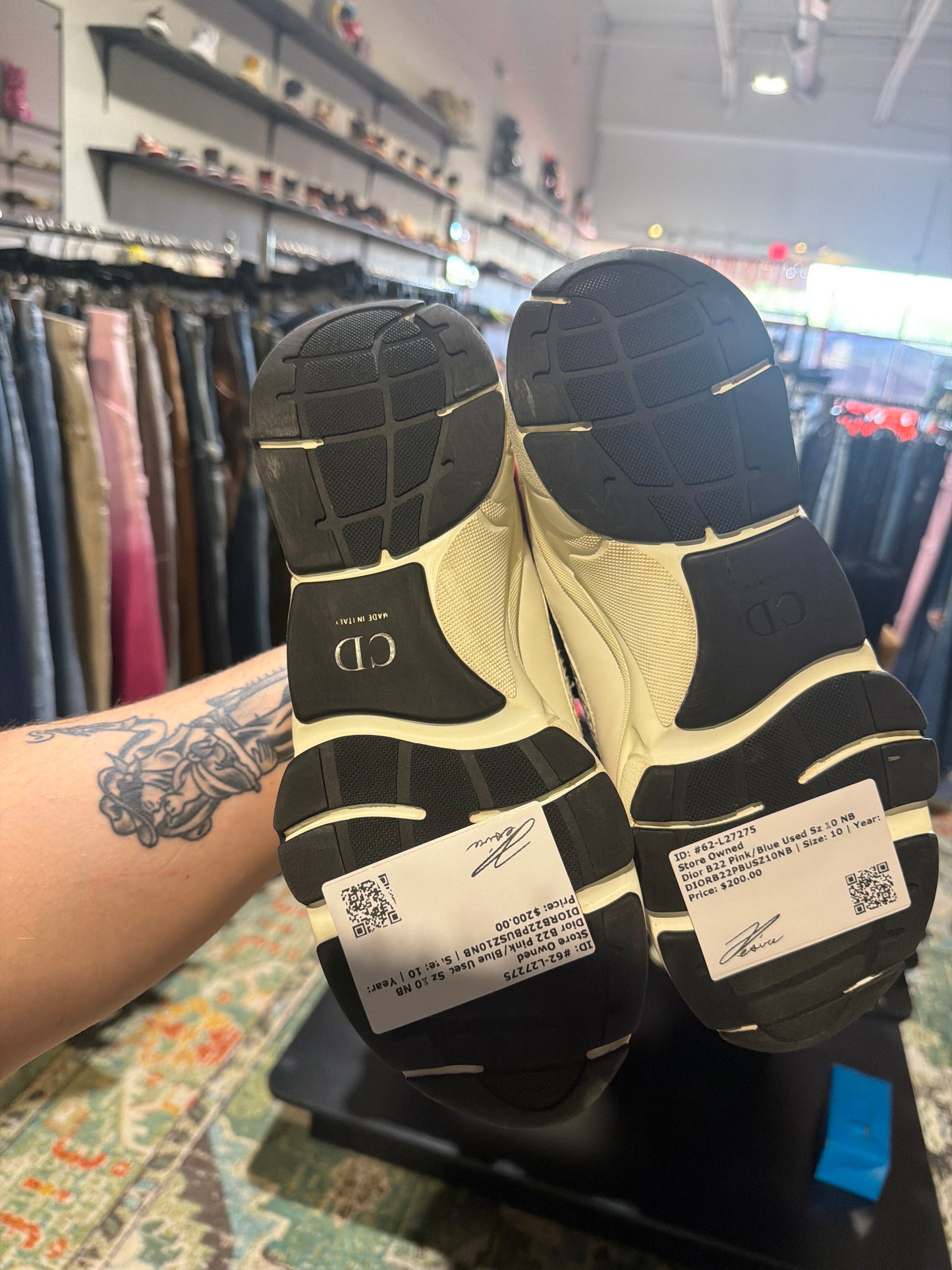 Dior B22 Pink/Blue Used Sz 10 NB