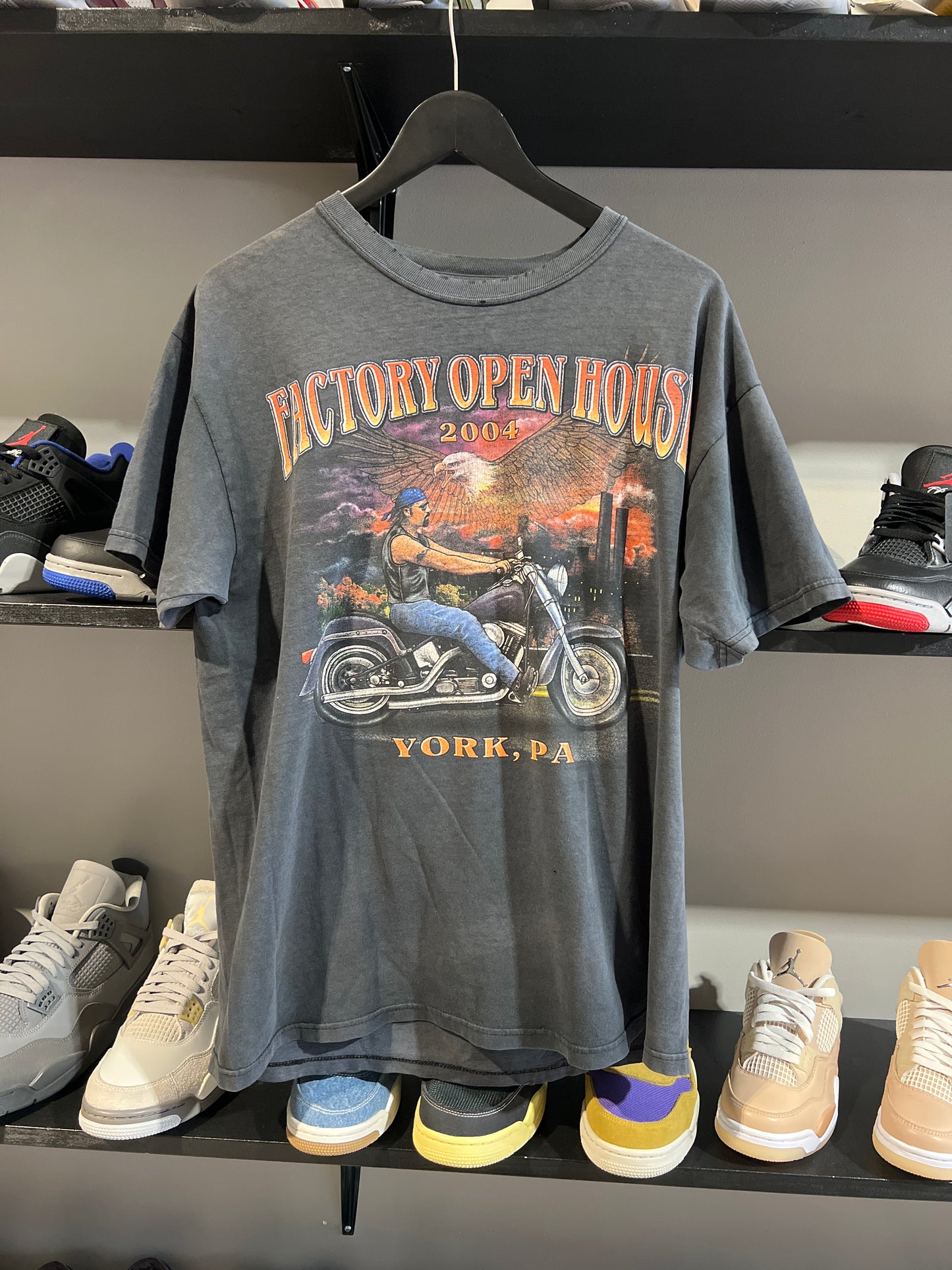 Vintage 04 factory open hours tee