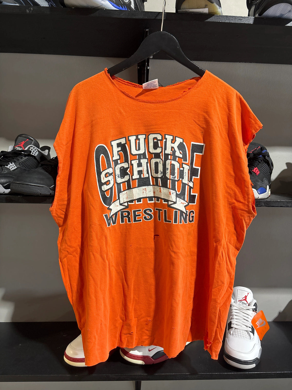 F*Ck School Orange Wrestling Tee Sz Xxl - Pre-Owned