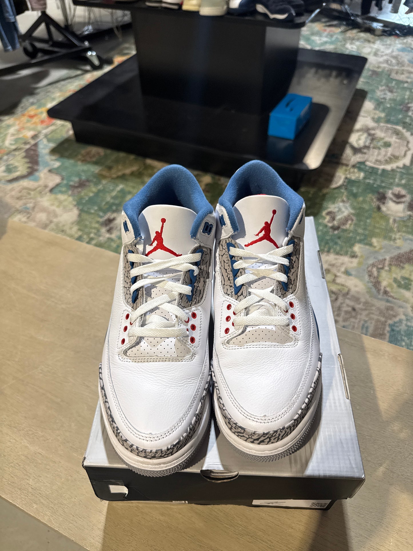 Jordan 3 True Blue Used Sz 9.5