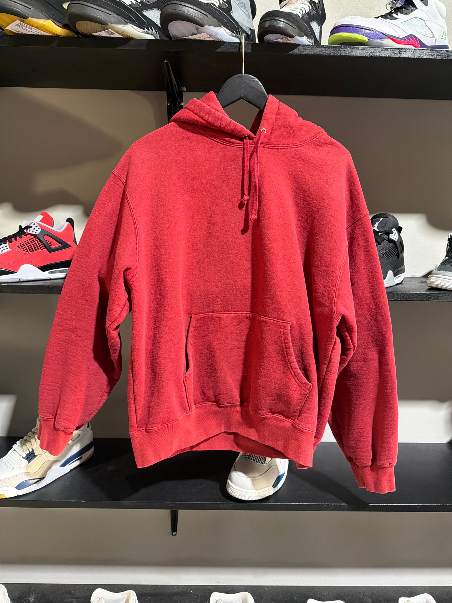 Supreme Satin Applique Red Hoodie