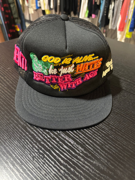 BWA VINTAGE HAT Black Pink God Is Alive