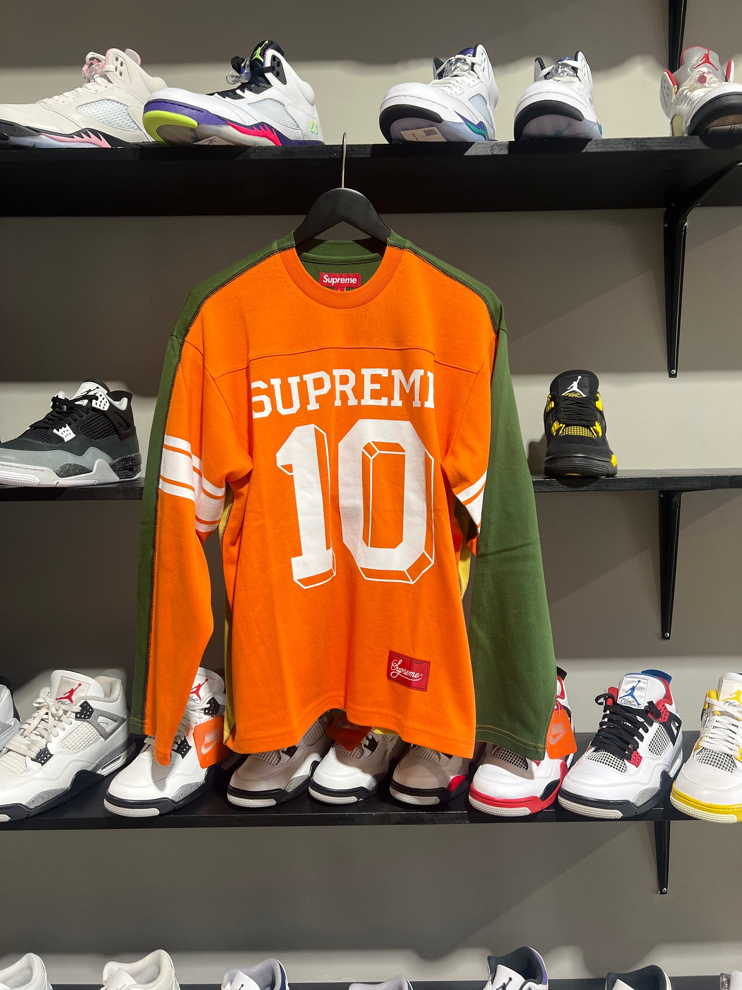 SUPREME SPLIT JERSEY ORANGE WHITE