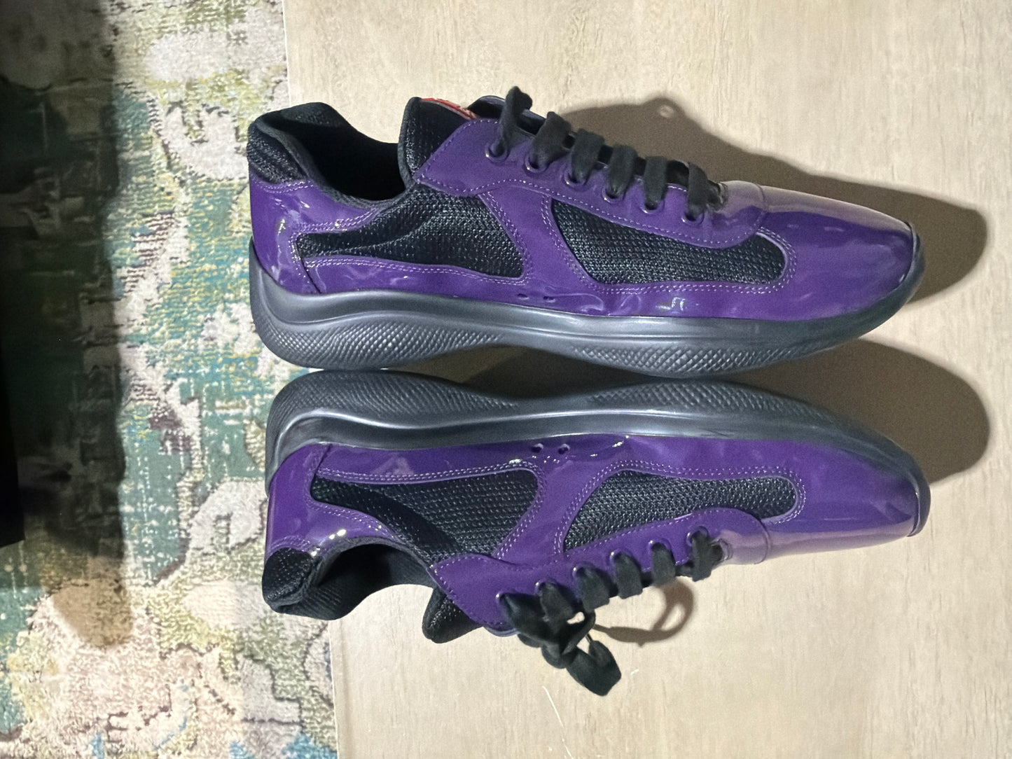 Prada Americas Cup Black Purple Used Sz 8 NB