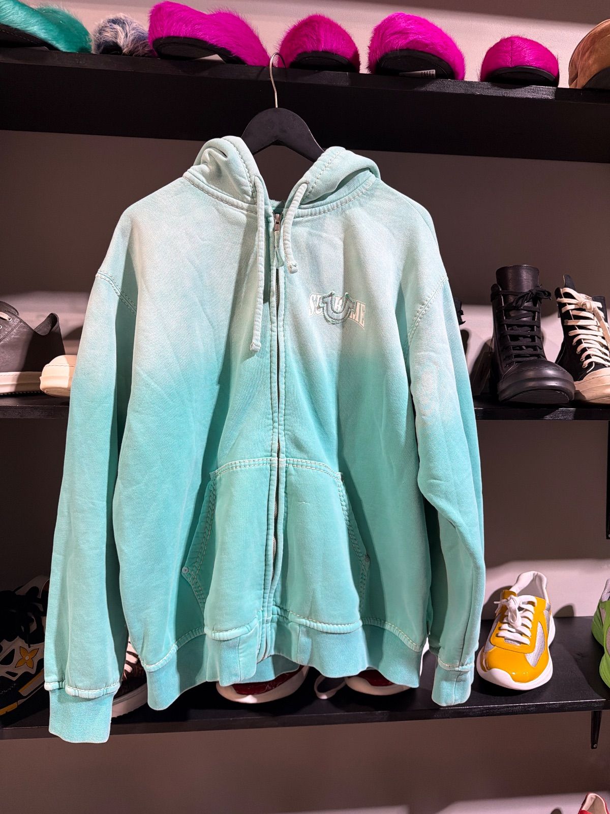 Supreme True Religion Zip Up Hooded Sweatshirt (FW22) Aqua