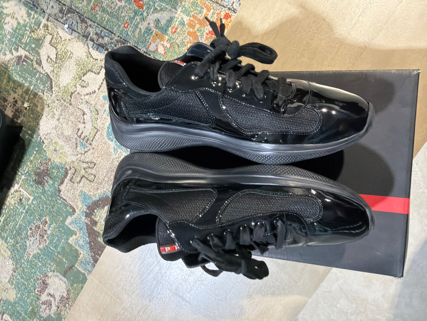 Prada Americas Cup Black on Black Used Sz 10