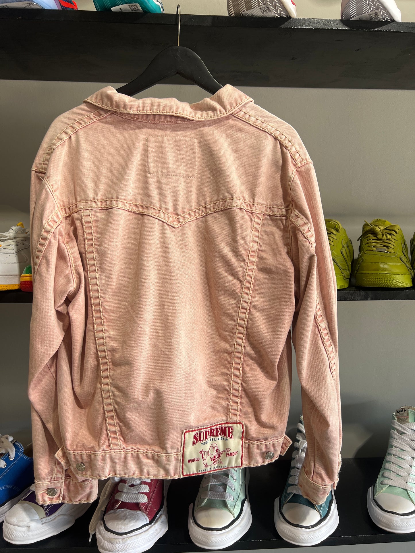 Supreme True Religion Denim Pink Jacket