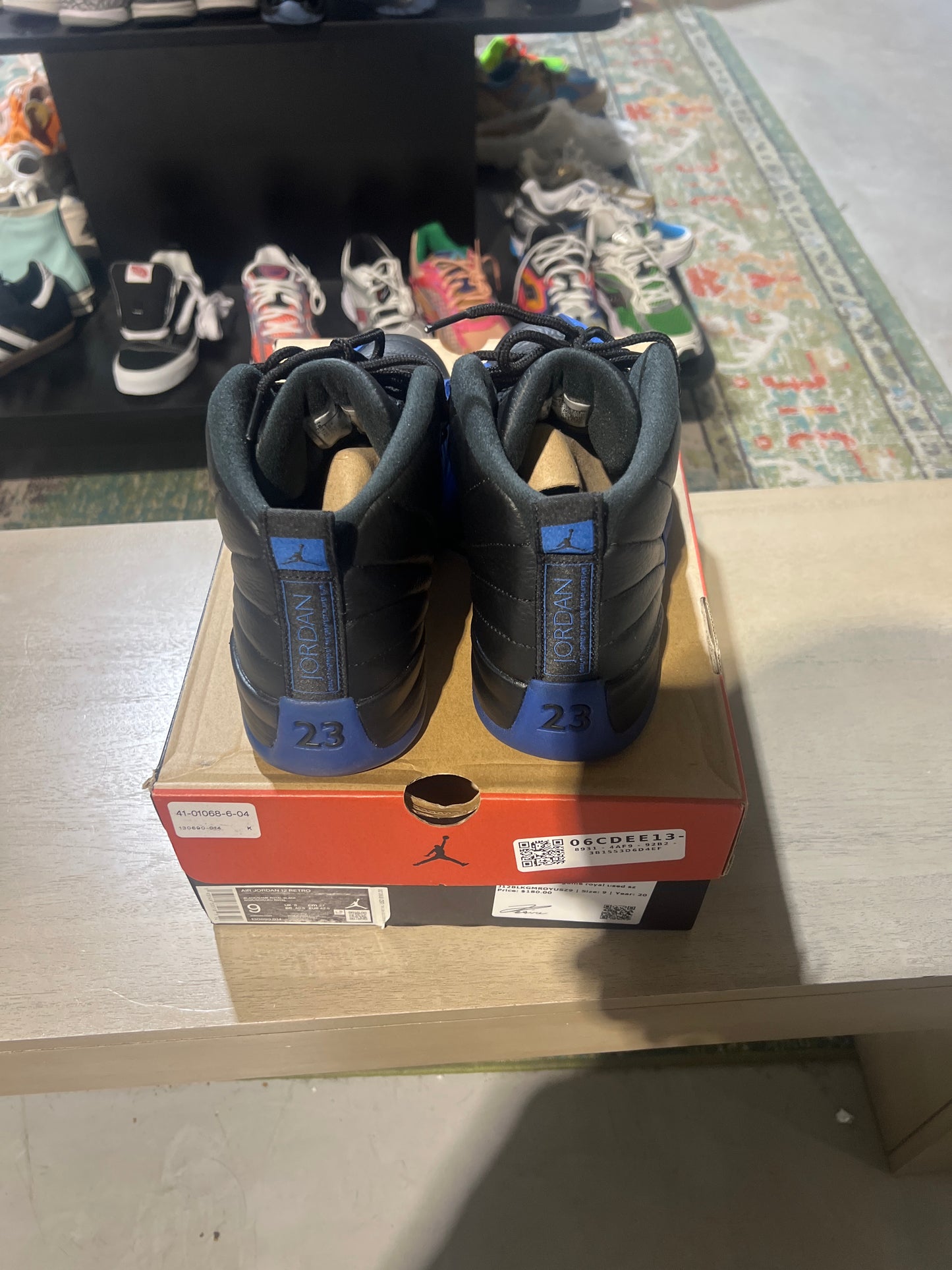 Jordan 12 black game royal used sz 9
