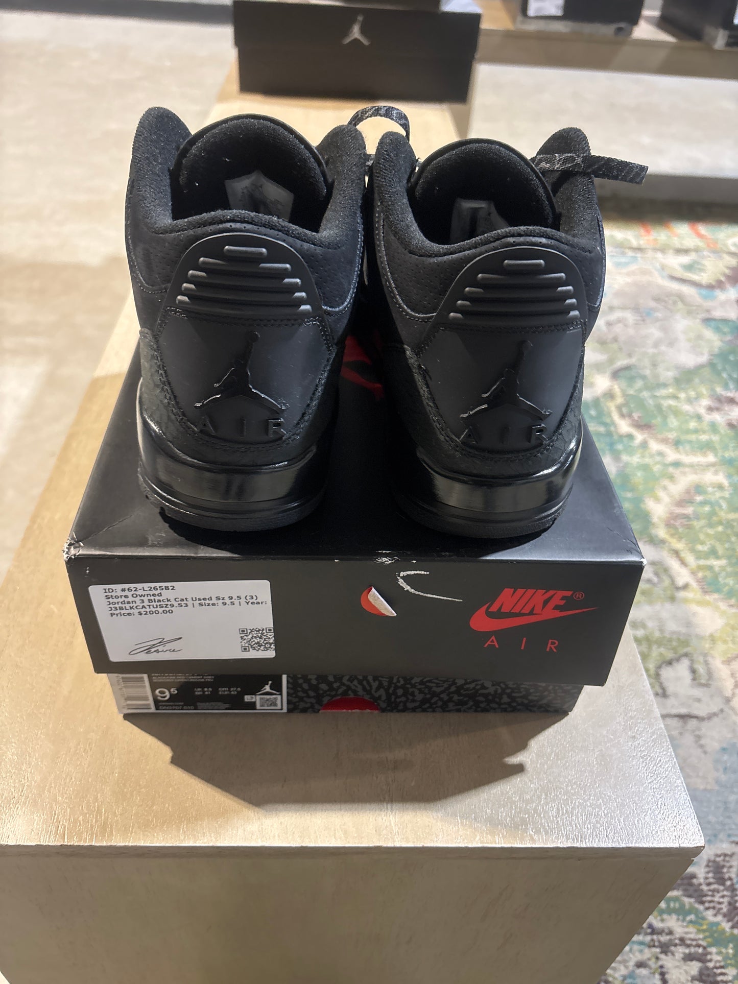 Jordan 3 Black Cat Used Sz 9.5 (3)