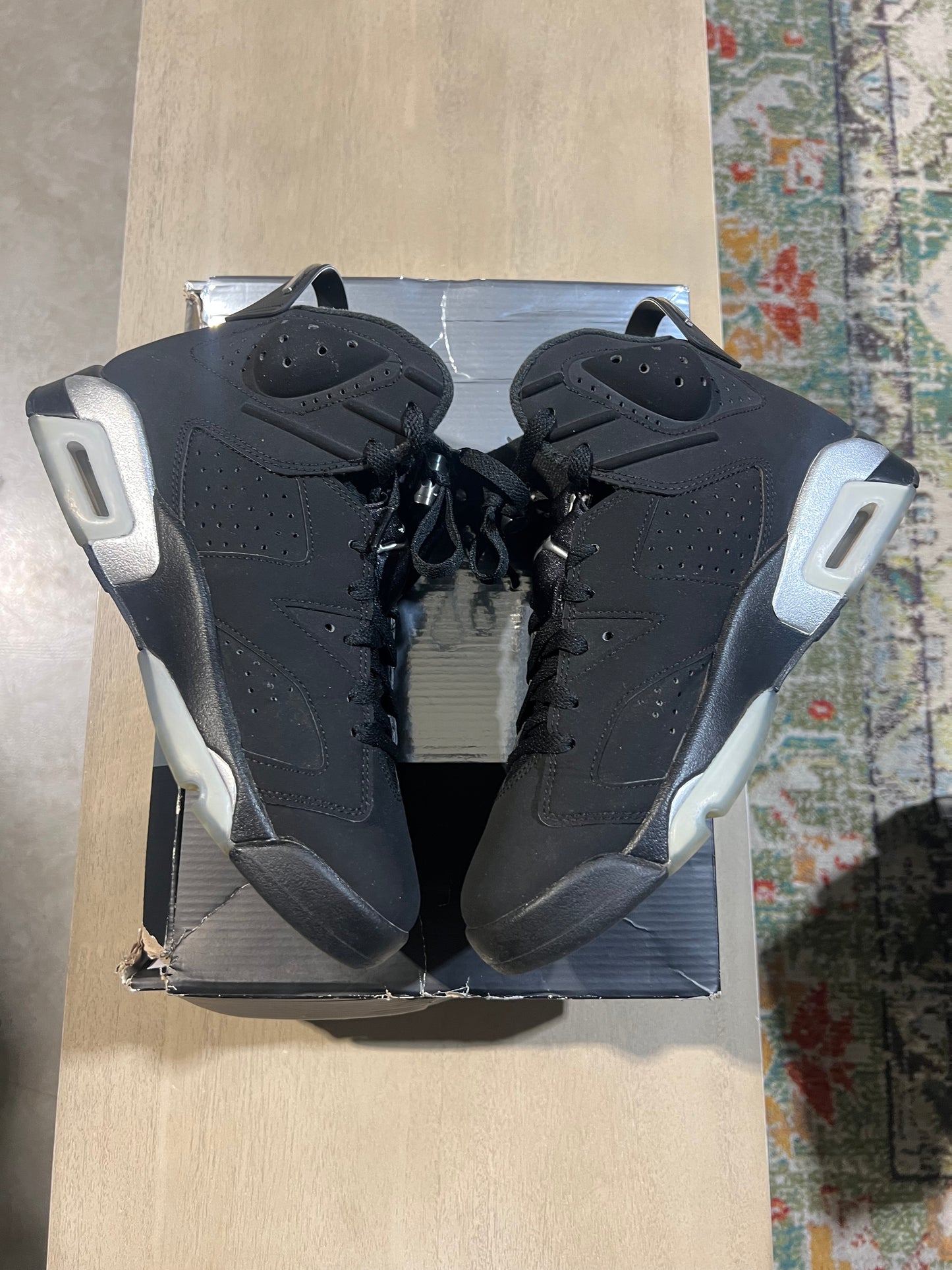AIR JORDAN 6 retro chrome used sz 7.5