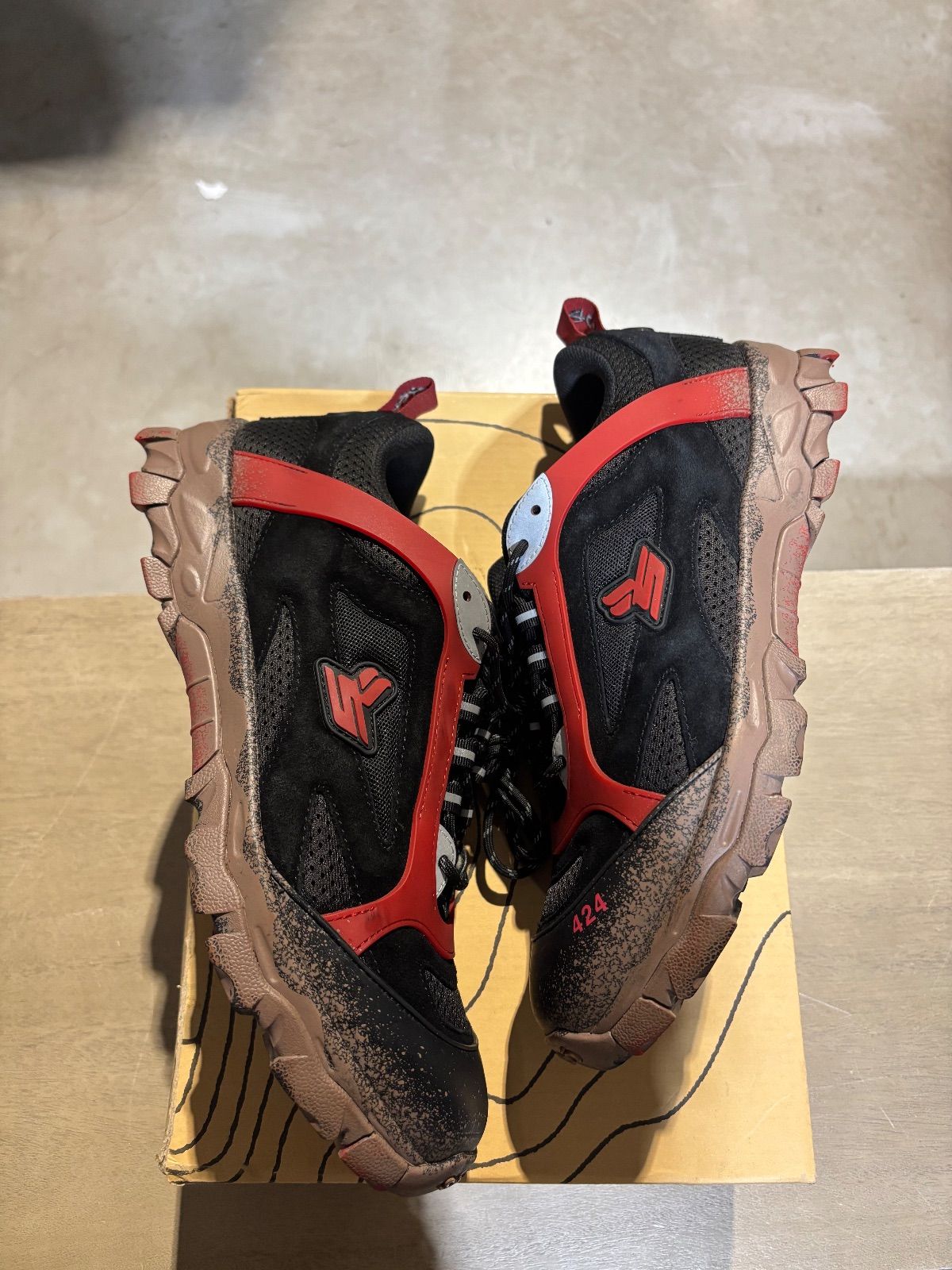 Sicko x 424 Mud Red/Black Hiking Sneakers - Pre-Owned