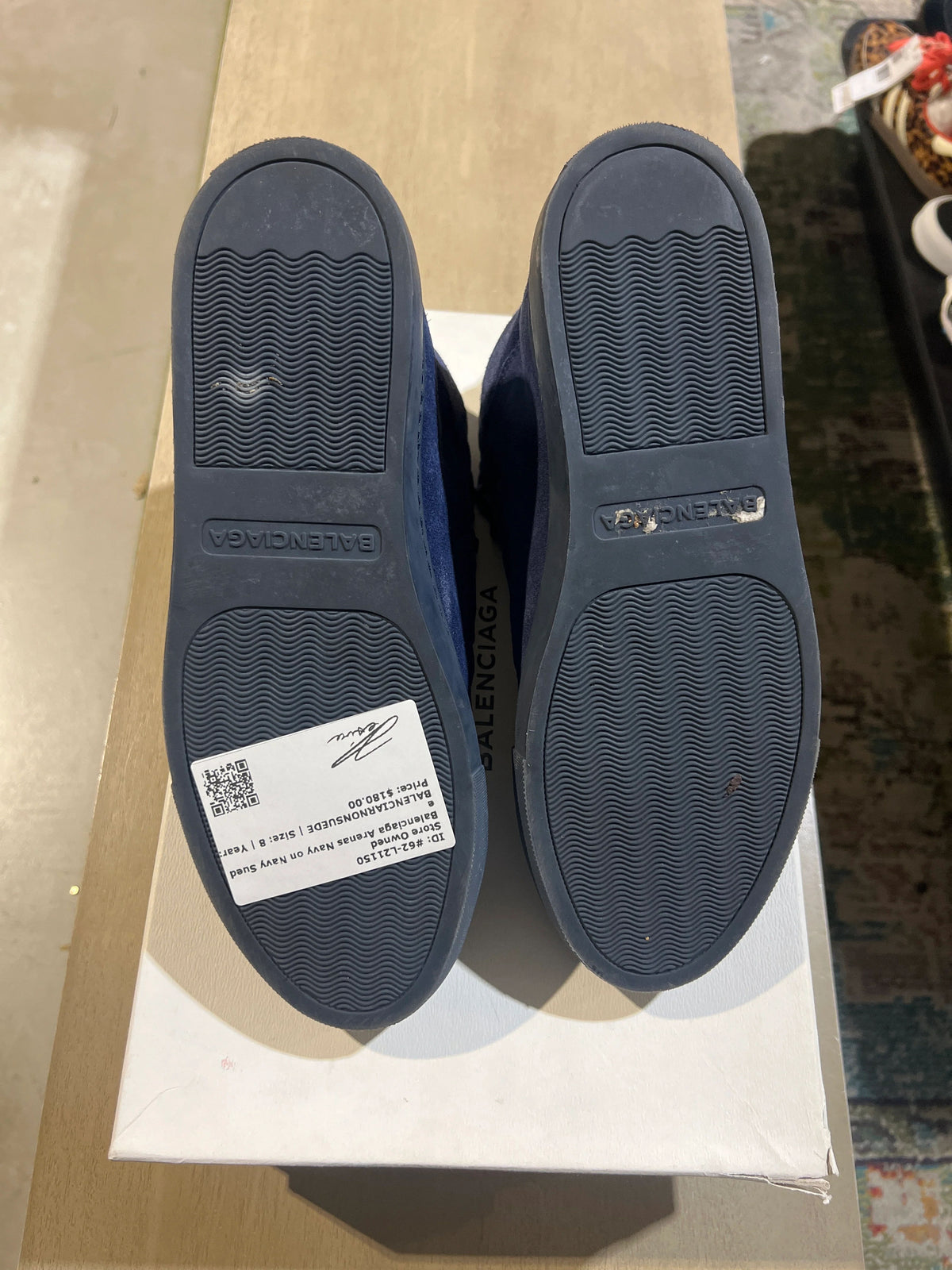 Balenciaga Arenas Navy On Navy Suede