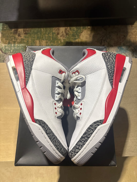 Air Jordan 3 fire red used sz 11