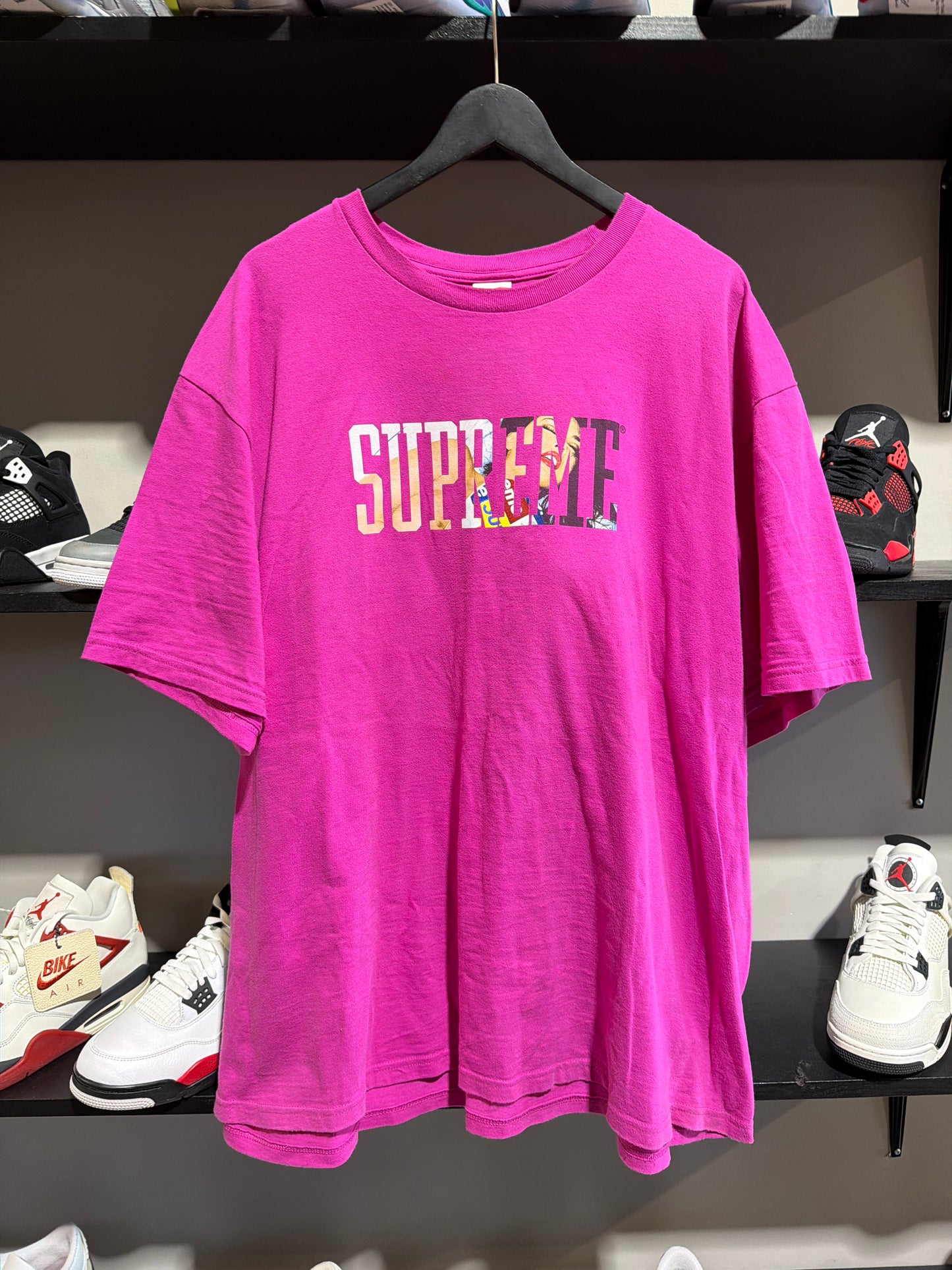 Supreme Girl Spellout Tee Fuchsia Sz XXL