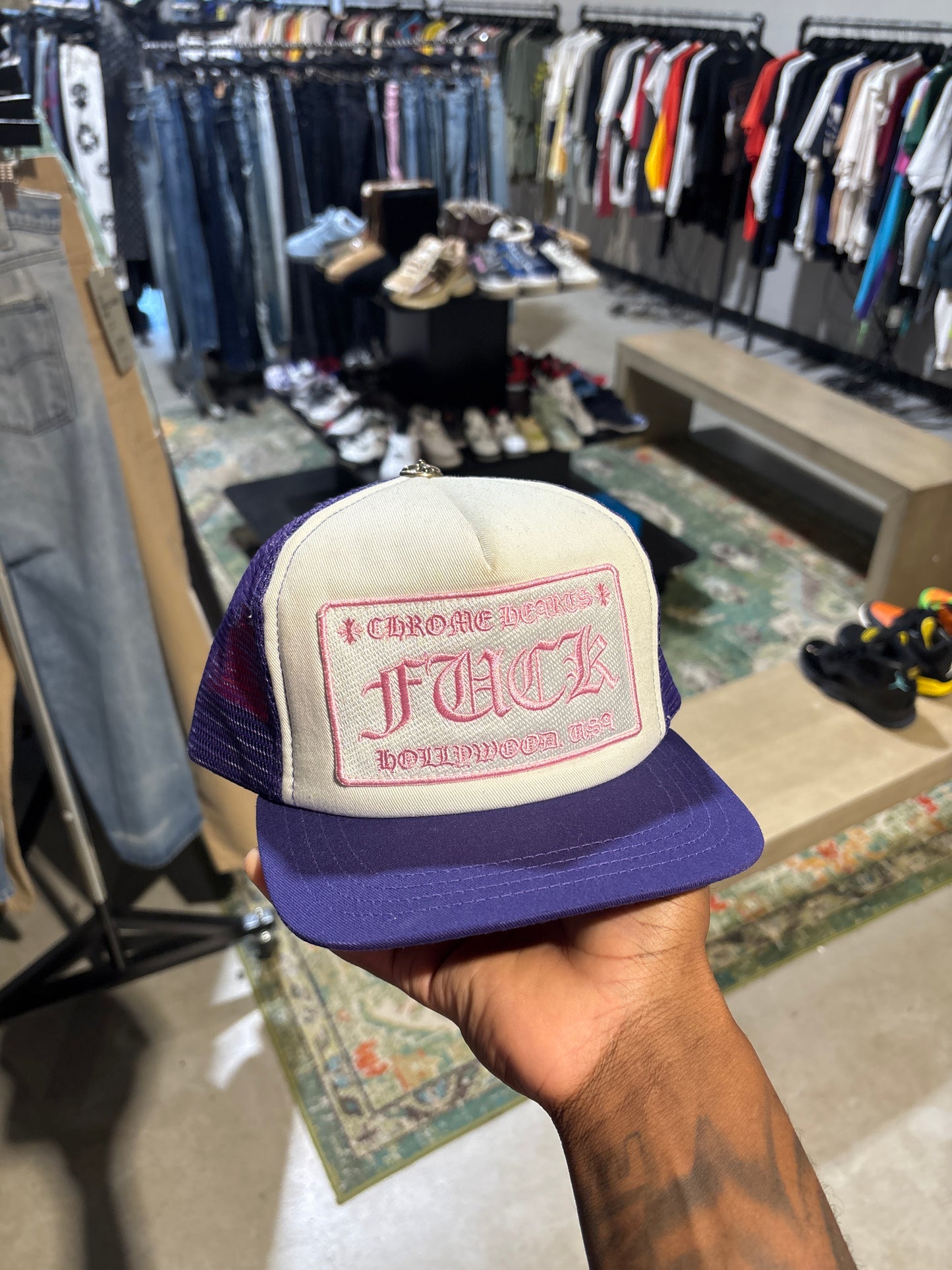 Chrome Hearts F*ck Trucker Pink/Purple