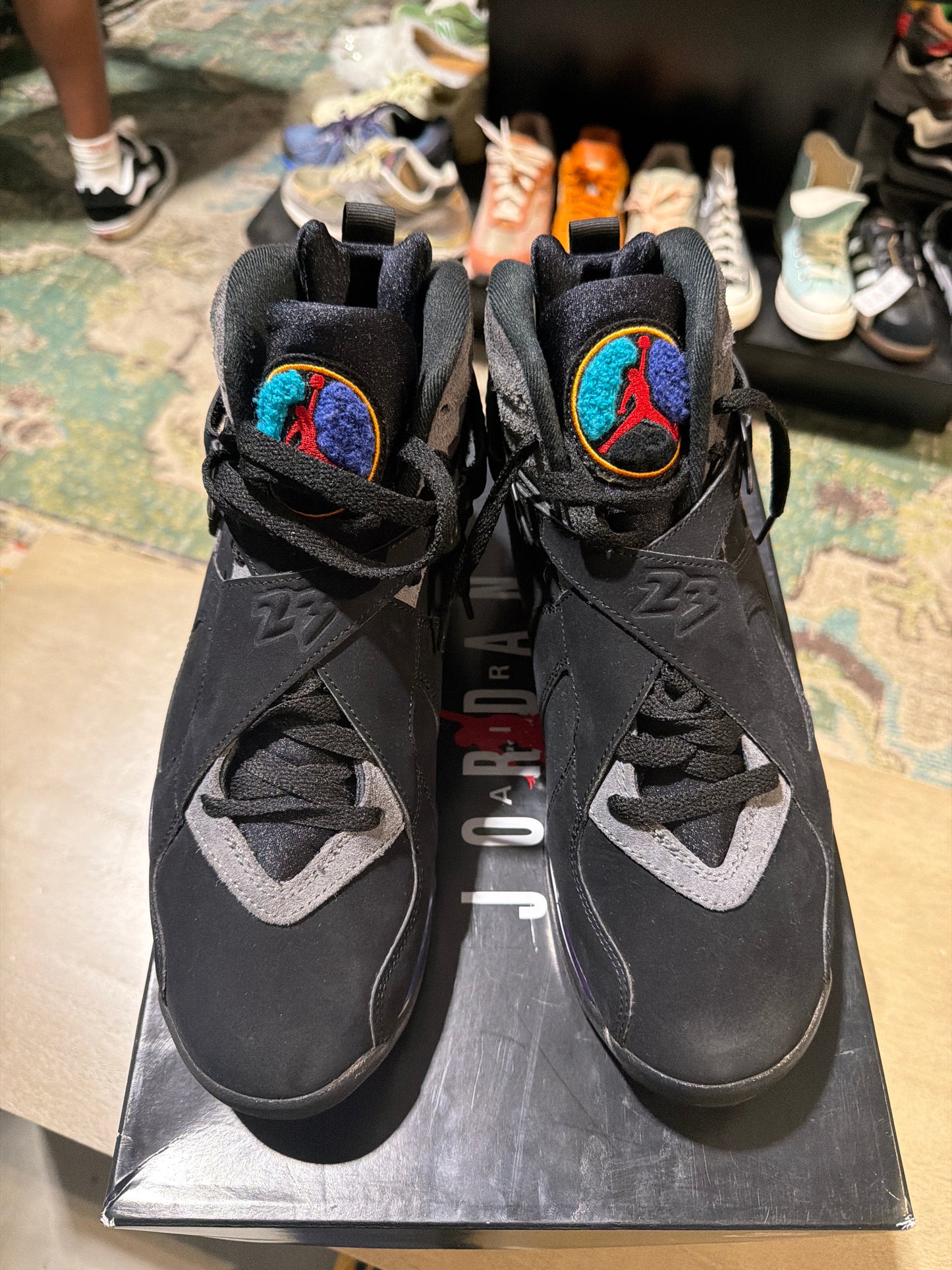 Jordan 8 Aqua Used Sz 10 (1)