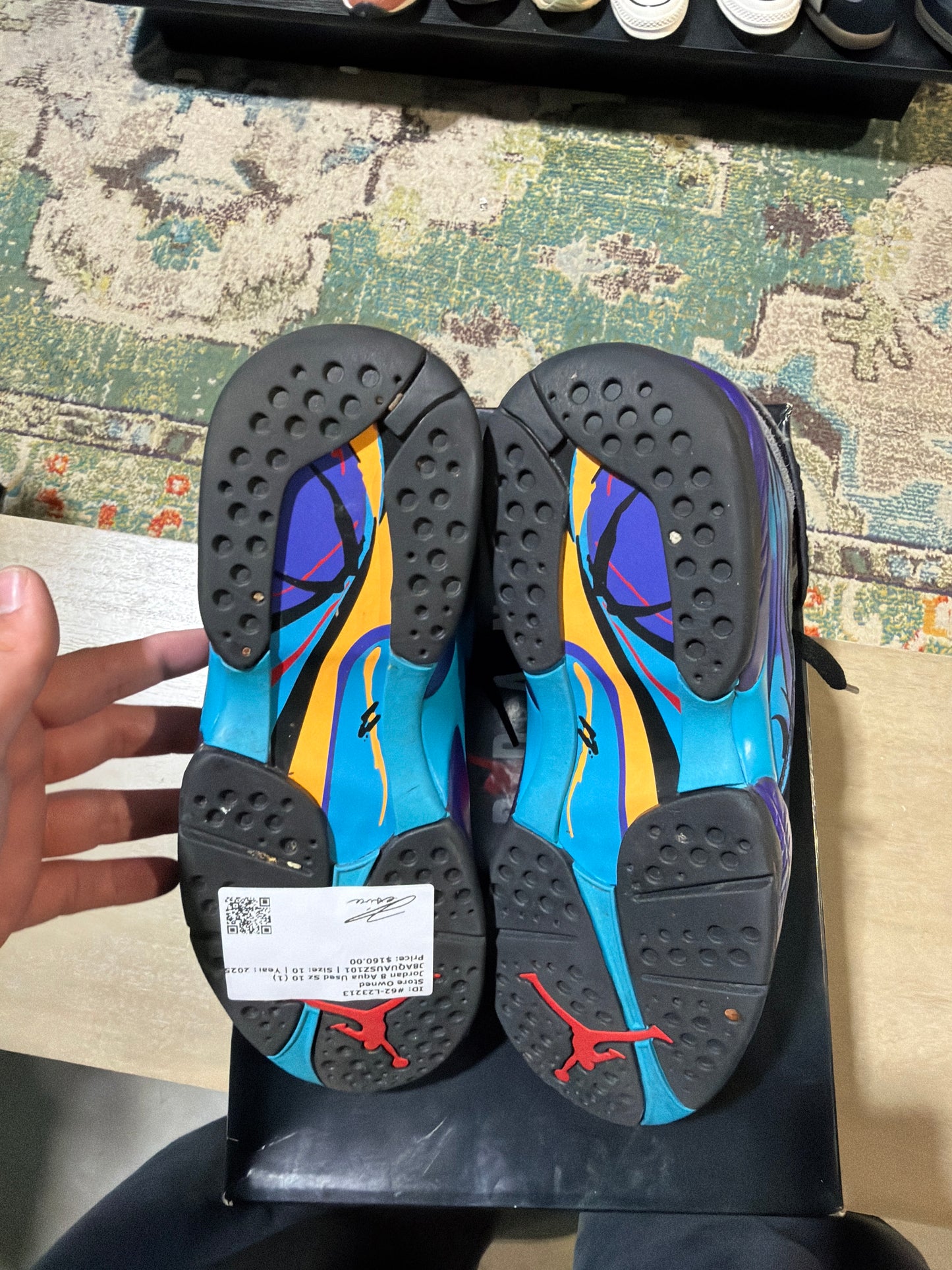 Jordan 8 Aqua Used Sz 10 (1)