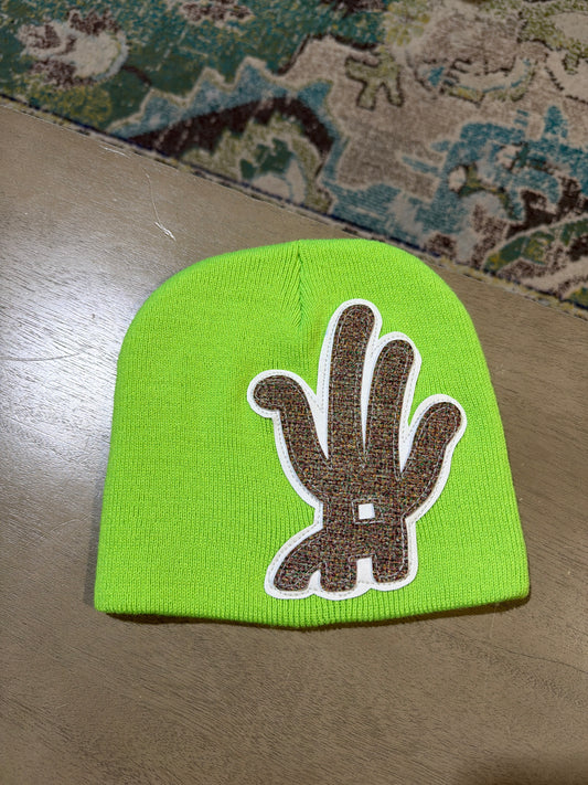 YKWYK Beanie LIME GREEN MULTICOLOR
