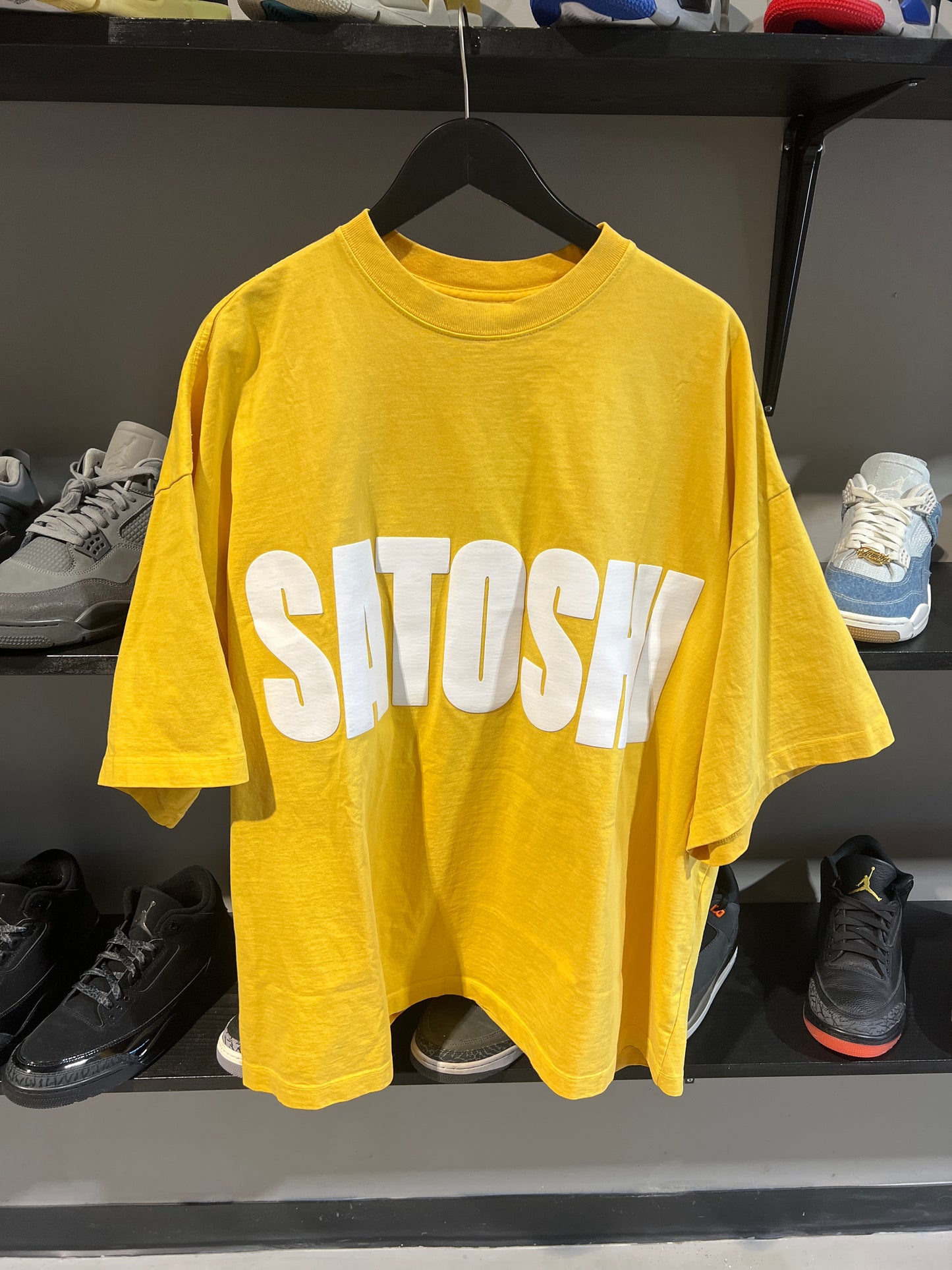 Satoshi Impact Logo Tee Yellow White