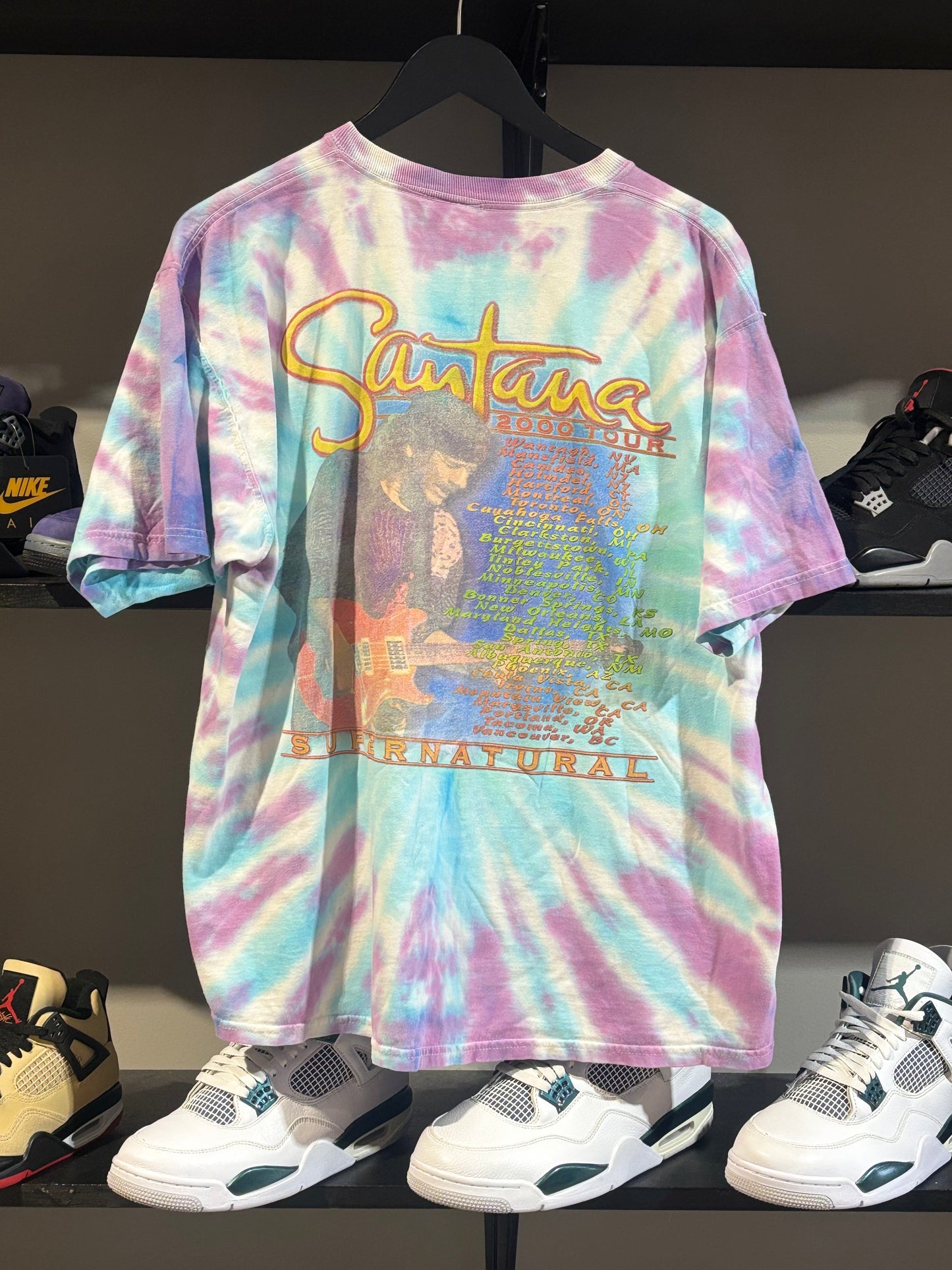 Vintage Santana Tye Dye Tee Sz L