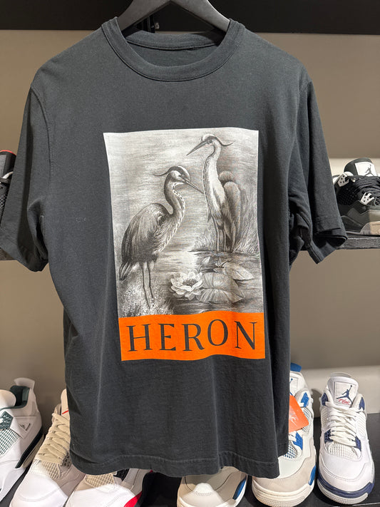 heron Preston black orange dove tee