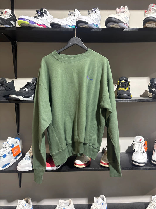 Saint Micheal Green Cursive Crewneck Sz L - Pre-Owned