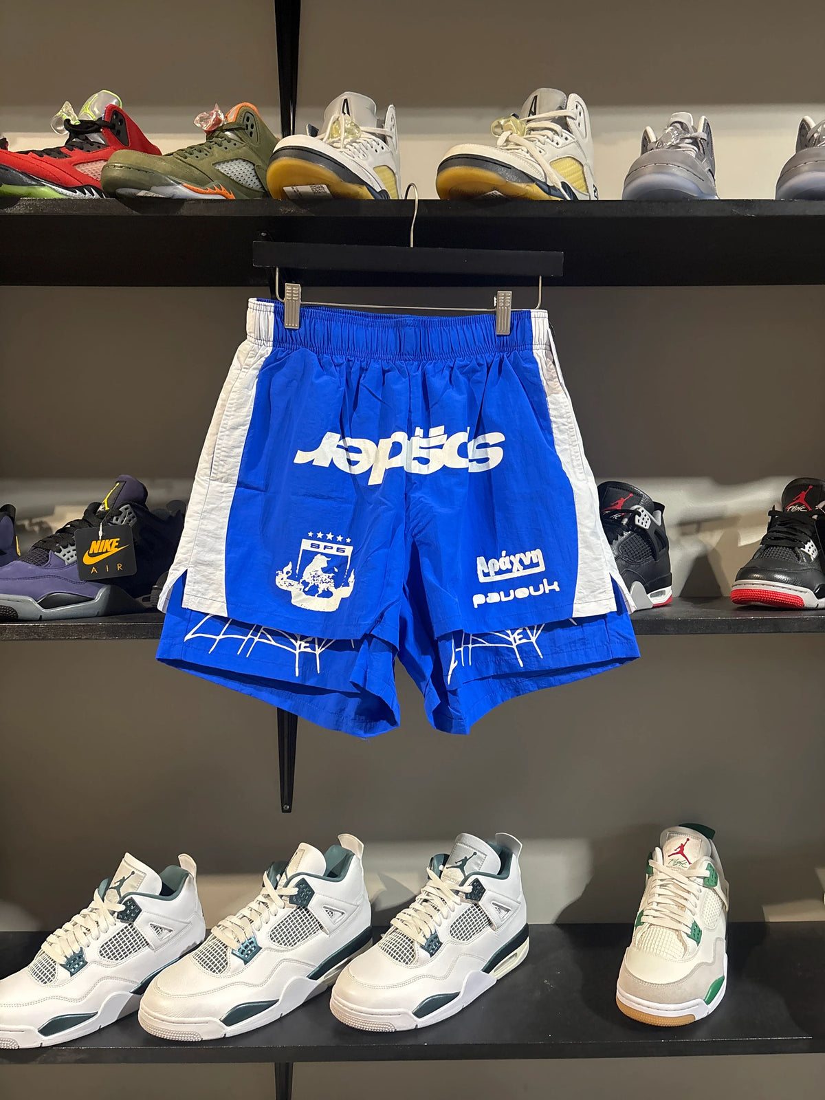 Sp5der Soccer Double Layered Shorts Blue/White