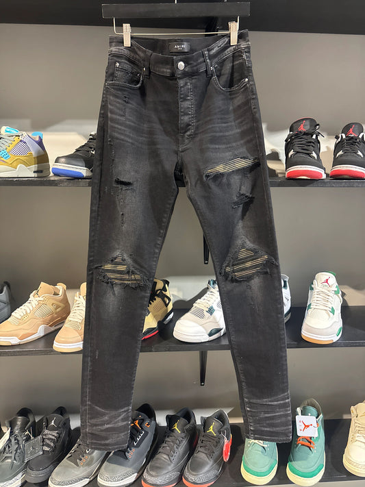 Amiri Mx1 Black/Camo Patch Sz 34 - Pre-Owned