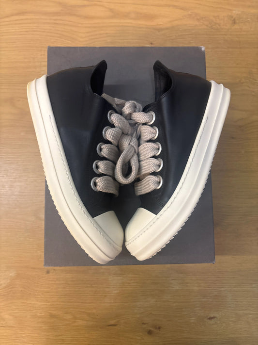 Rick Owens Lido Jumbo Laced Sneaker Low 'Black' Used Size 6.5 - Pre-Owned