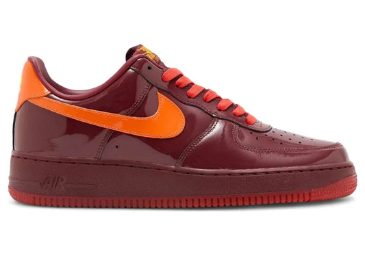 Nike Air Force 1 Low Patent Leather Dark Team Red Safety Orange