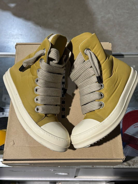 Rick Owens Lido DRKSHDW Jumbo Lace Puffer High Mustard - Pre-Owned